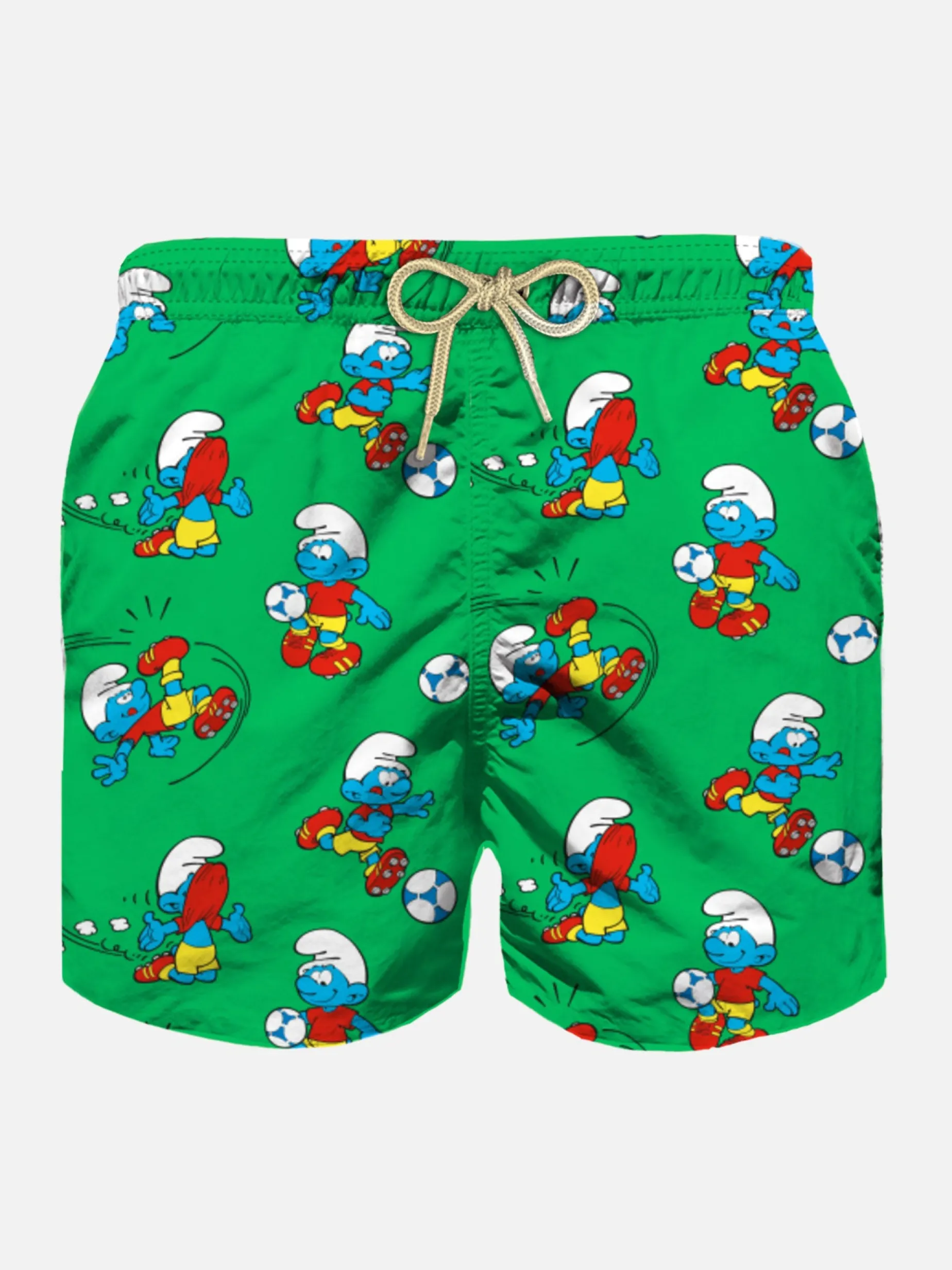 Costume da bagno da bambino con stampa puffi e calcio | PUFFI SPECIAL EDITION