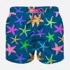 Costume da bagno da bambino con stampa stelle marine multicolore