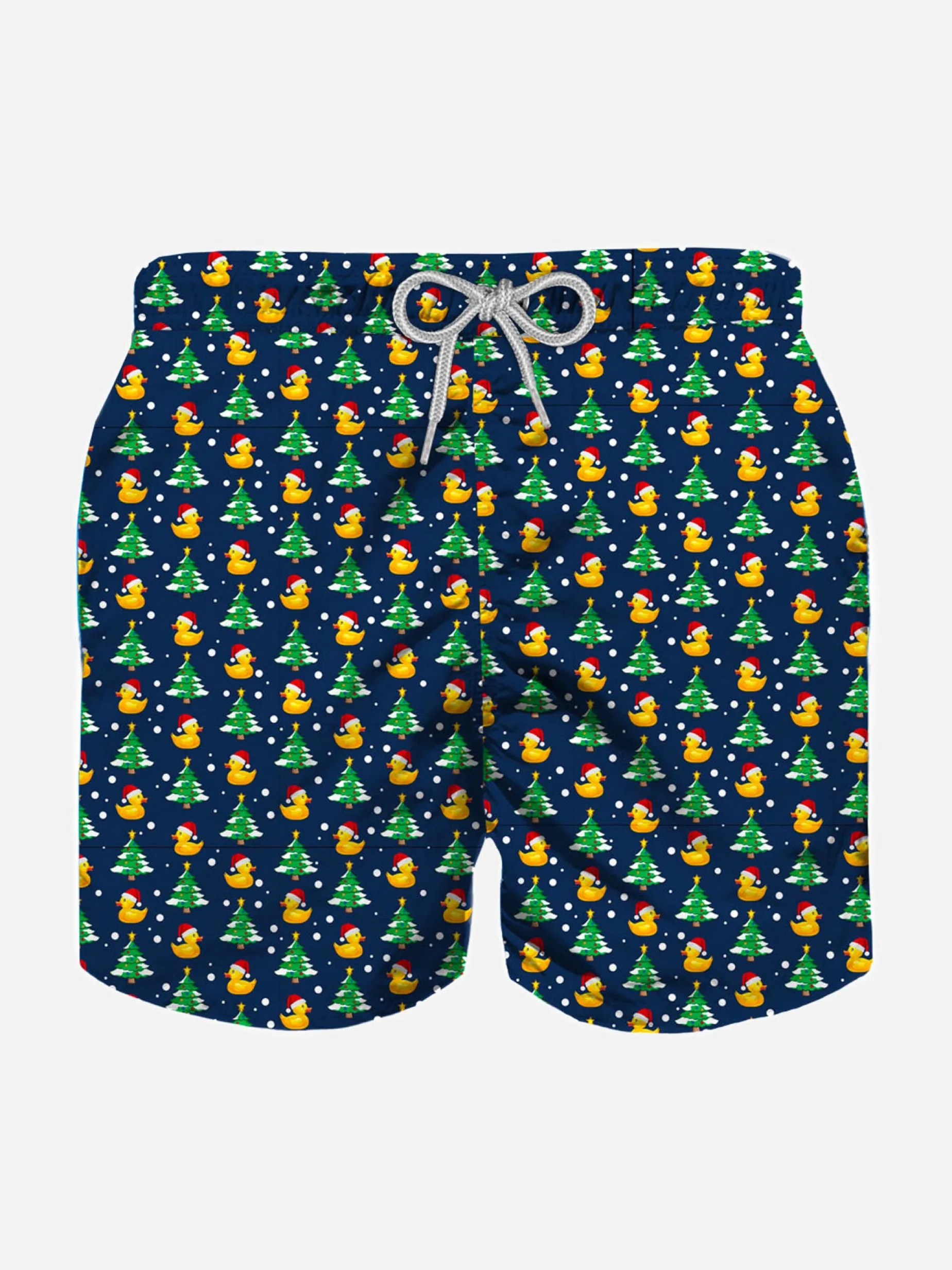 Costume da bagno da bambino con stampa papere natalizie