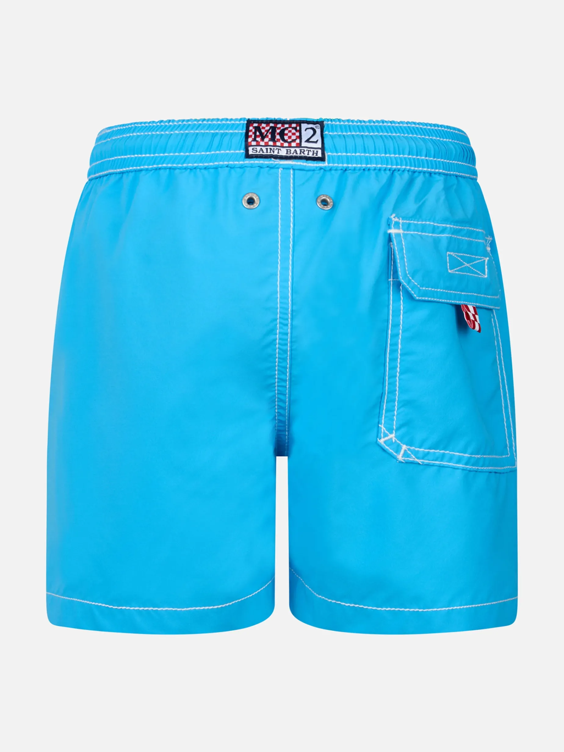 Costume da bagno da bambino di media lunghezza blu acqua Patmos Jr