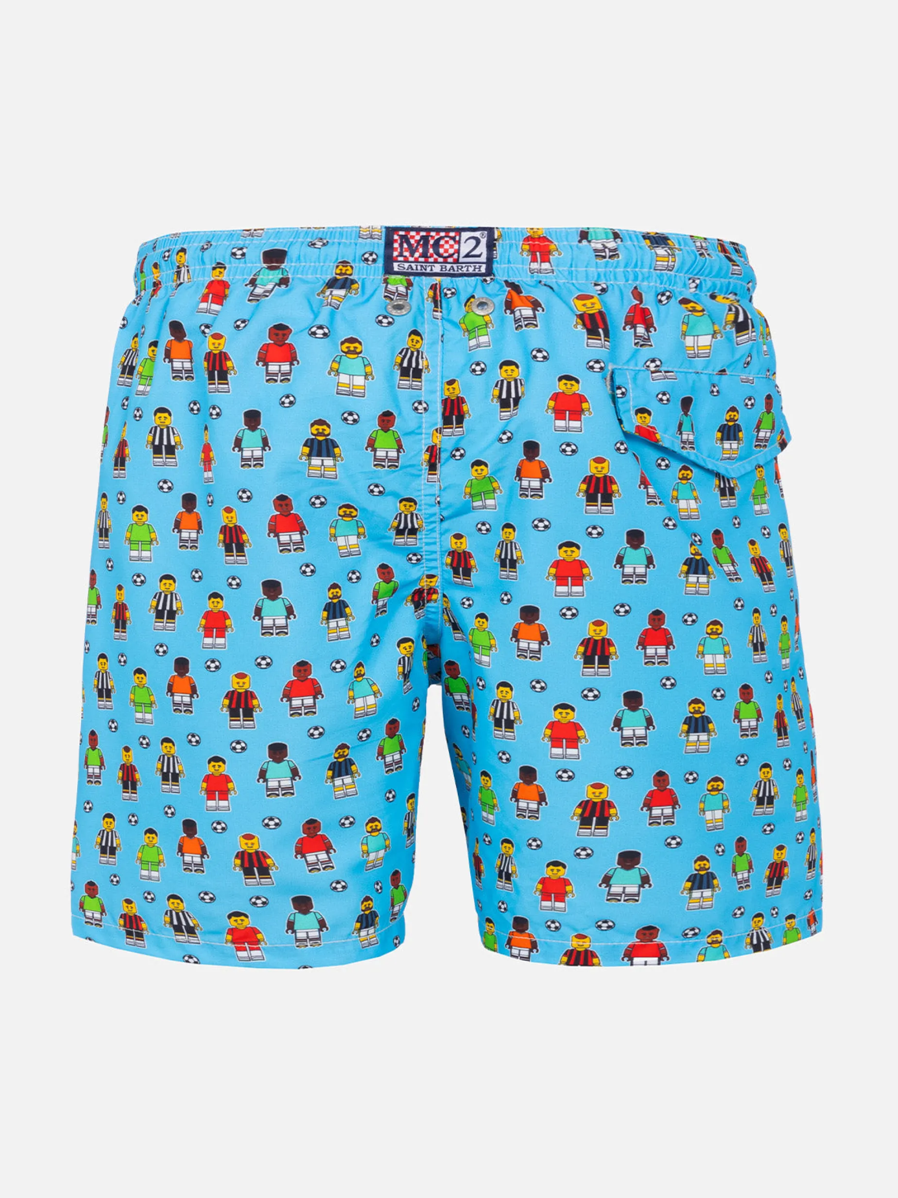 Costume da bagno da bambino con stampa calciatori