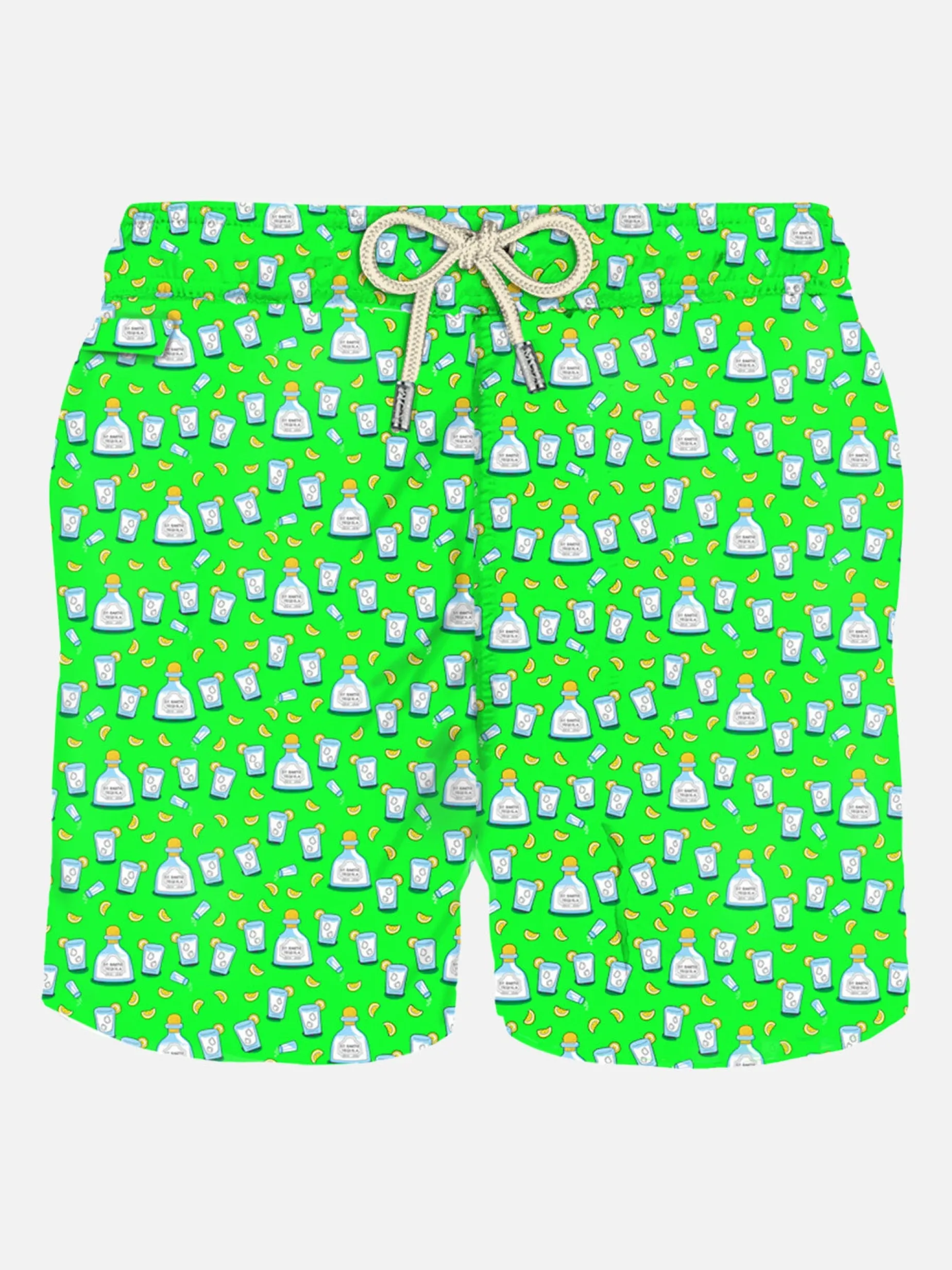 Costume da bagno da uomo in tessuto leggero con stampa tequila