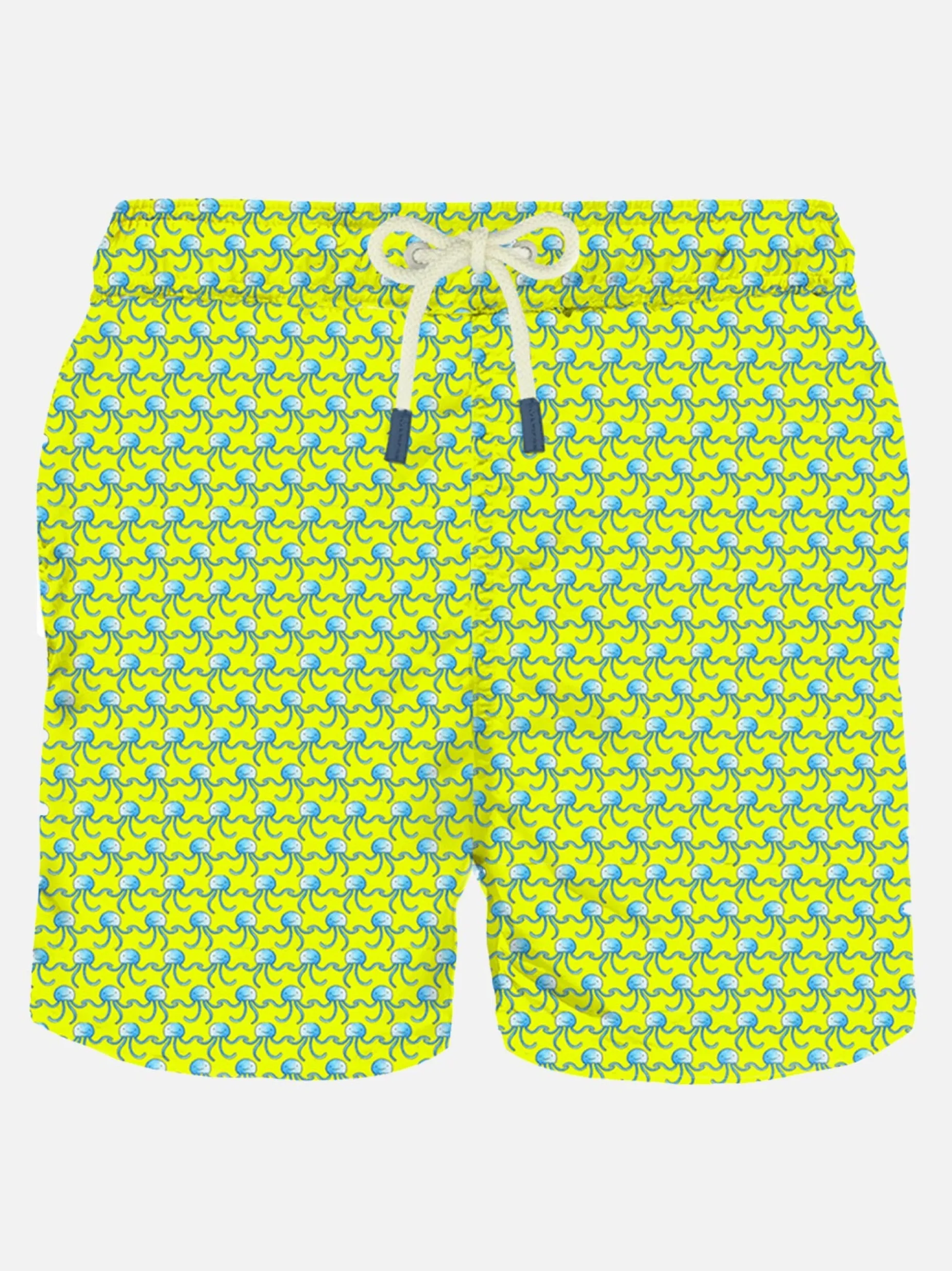 Costume da bagno da uomo stampa meduse fluo