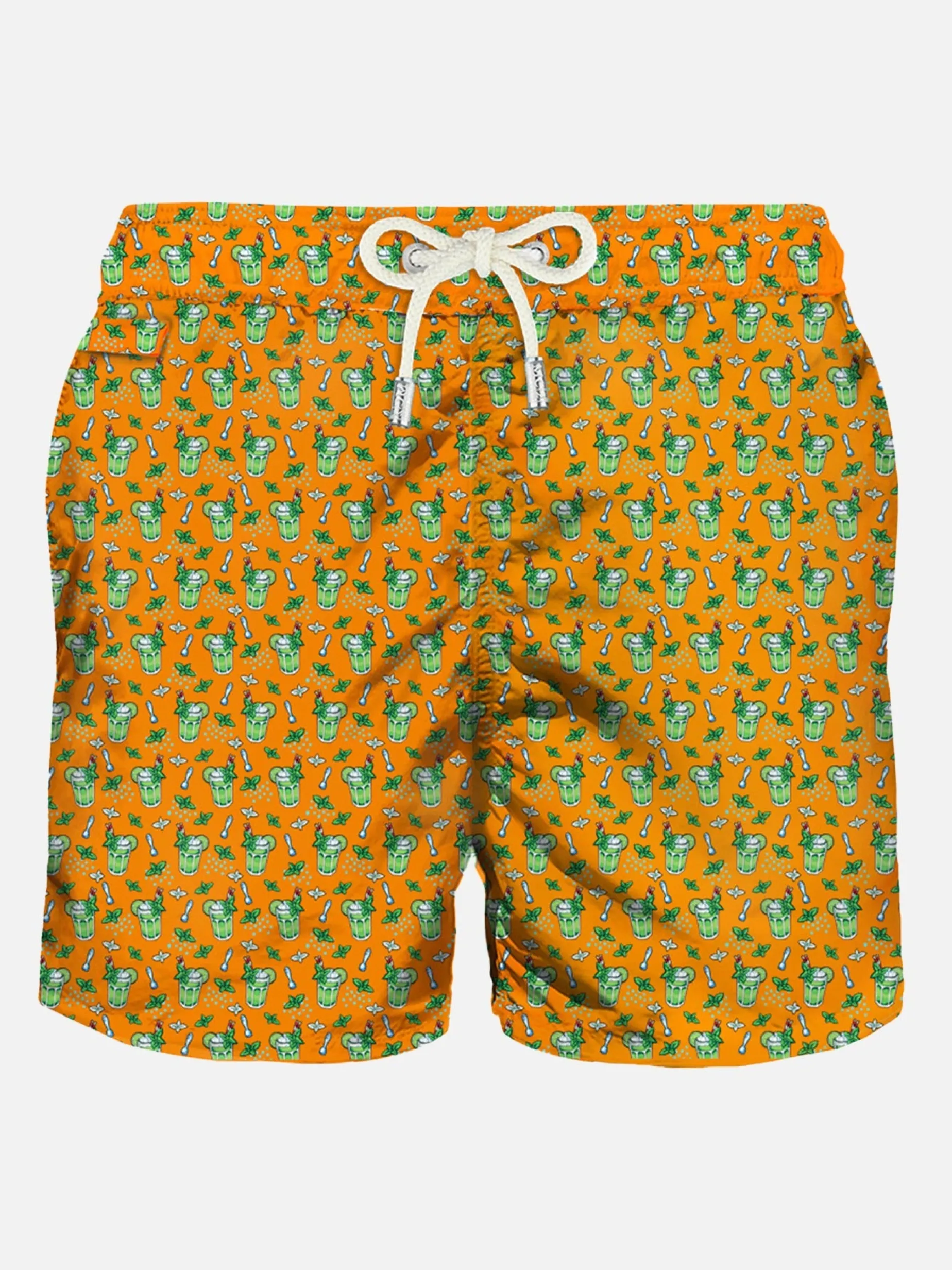 Costume da bagno da uomo in tessuto leggero con stampa Mojito