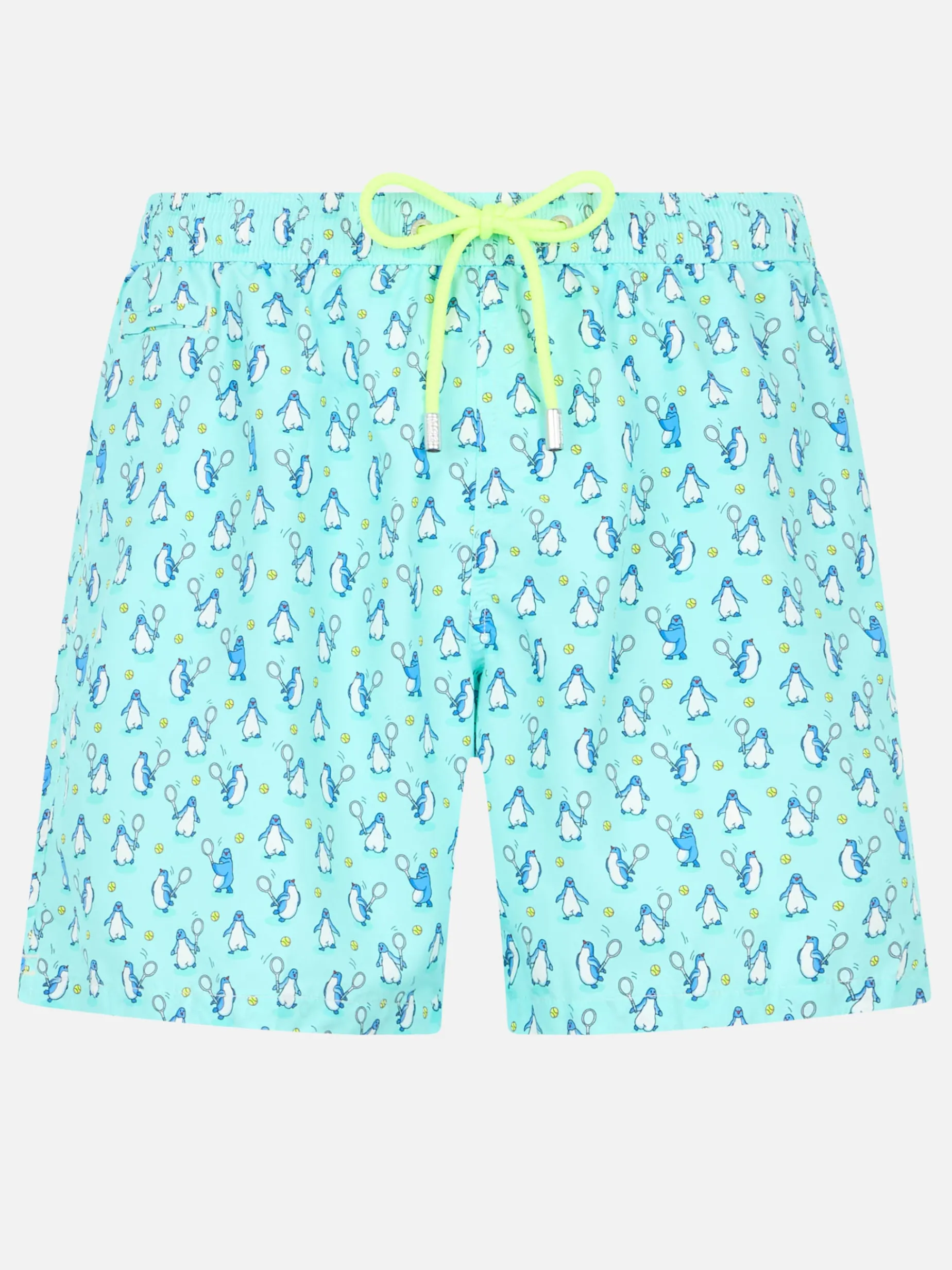 Costume da bagno da uomo in tessuto leggero Lighting Micro Fantasy con stampa pinguini