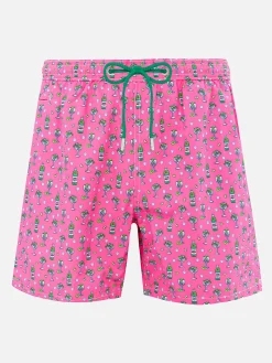 Costume da bagno da uomo in tessuto leggero Lighting Micro Fantasy con stampa ghiaccio e cocktail