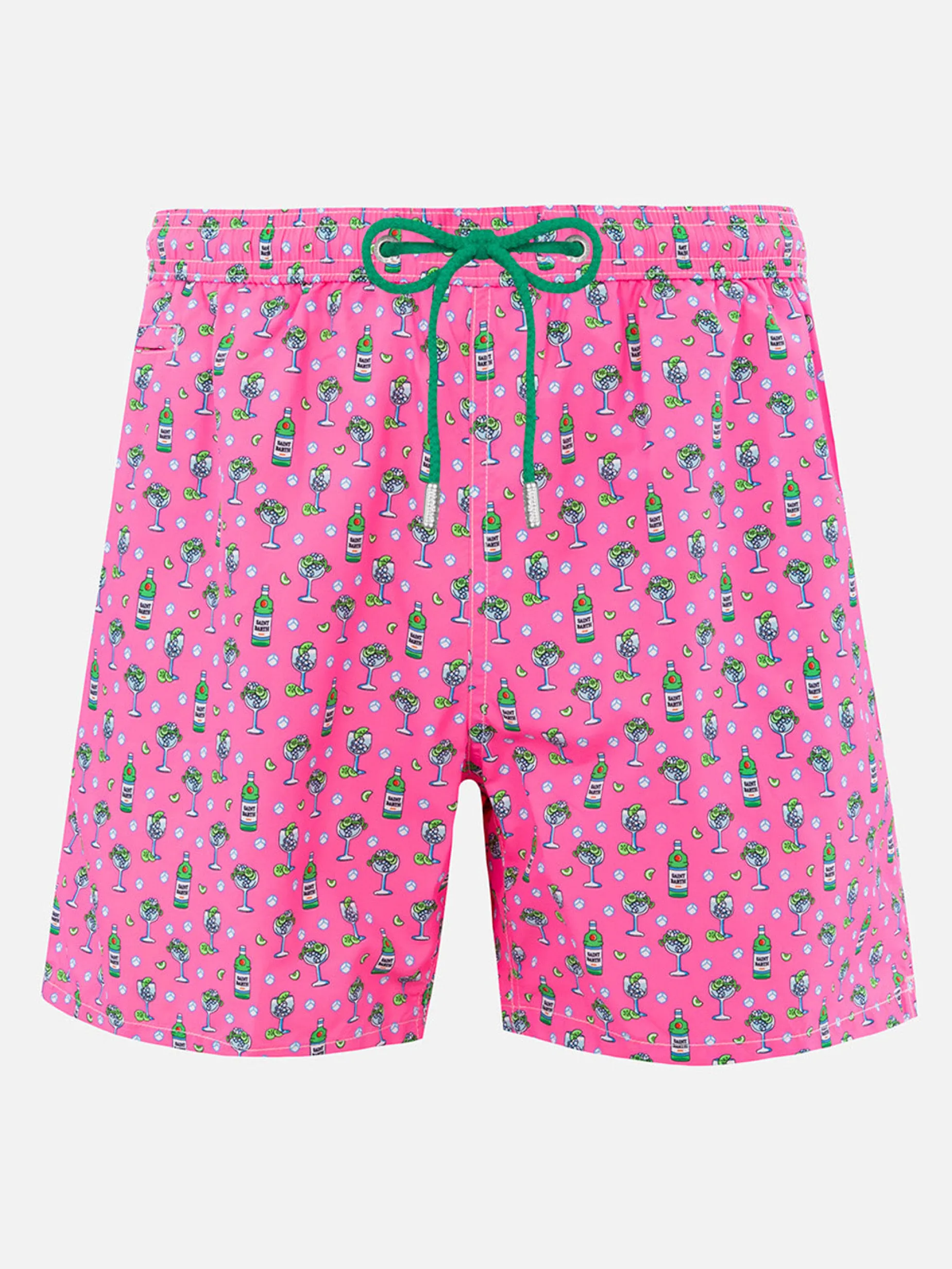 Costume da bagno da uomo in tessuto leggero Lighting Micro Fantasy con stampa ghiaccio e cocktail