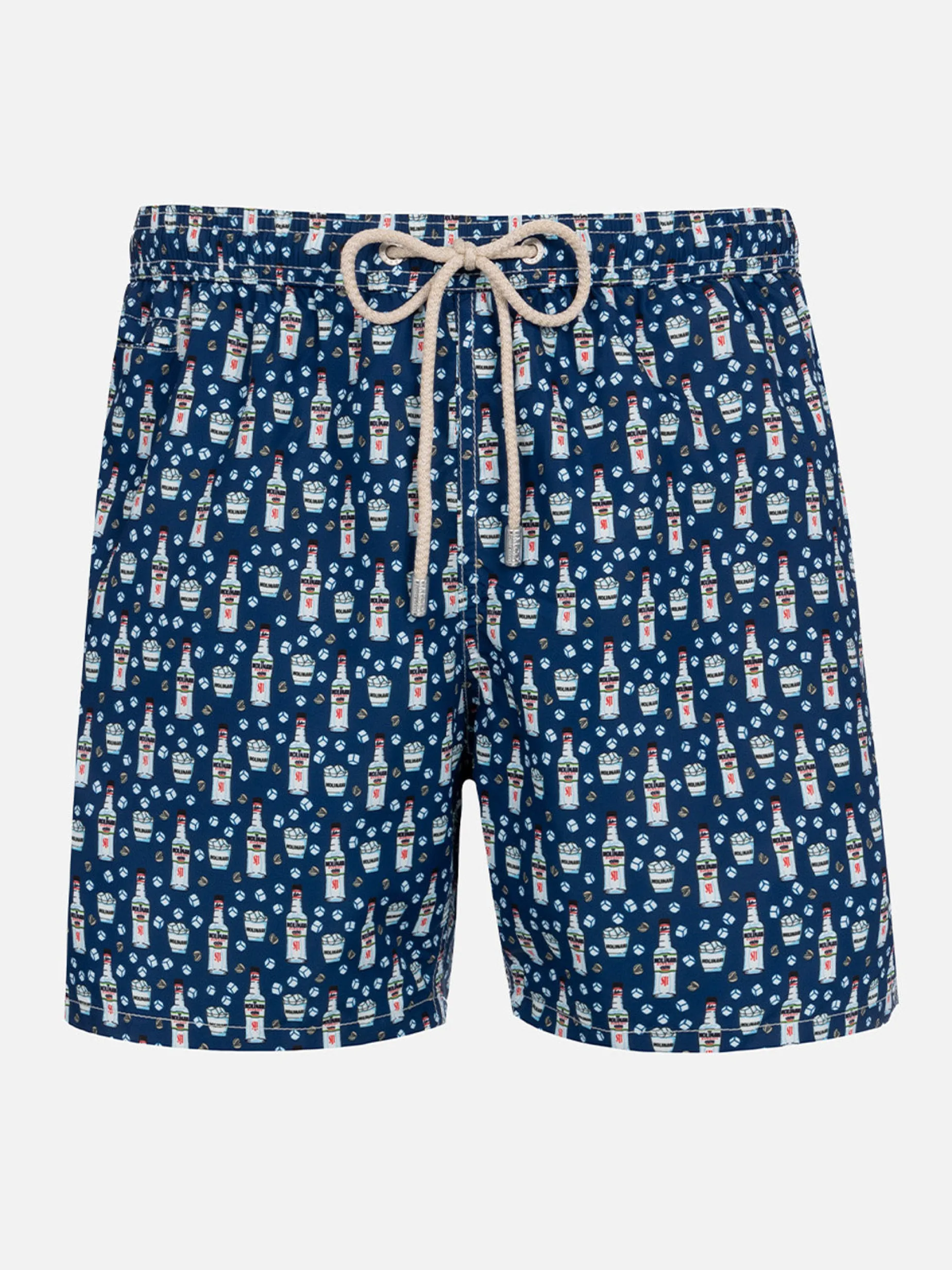 Costume da bagno da uomo in tessuto leggero Lighting Micro Fantasia con stampa Sambuca Molinari | EDIZIONE SPECIALE SAMBUCA MOLINARI