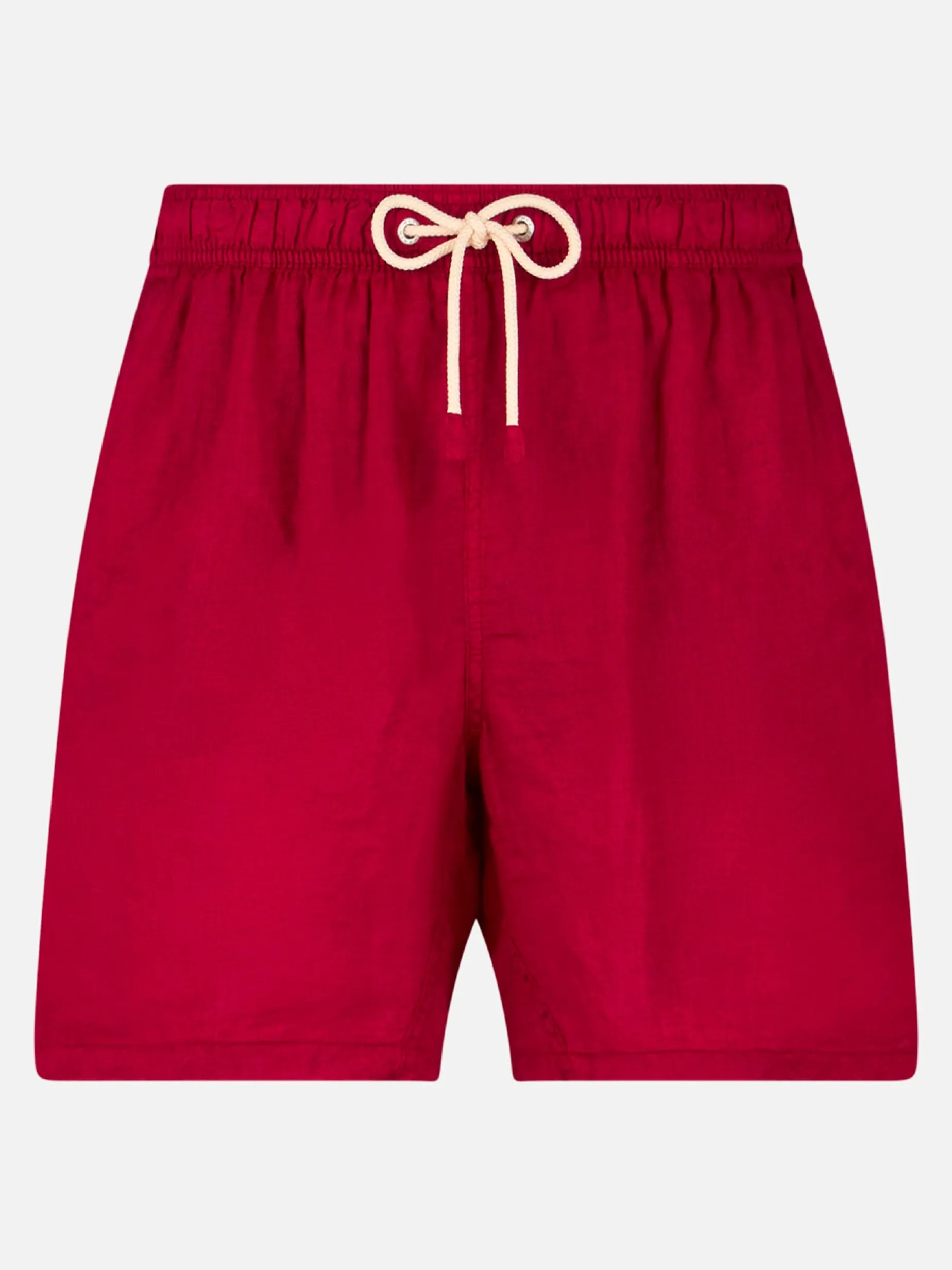 Costume da bagno da uomo in lino bordeaux