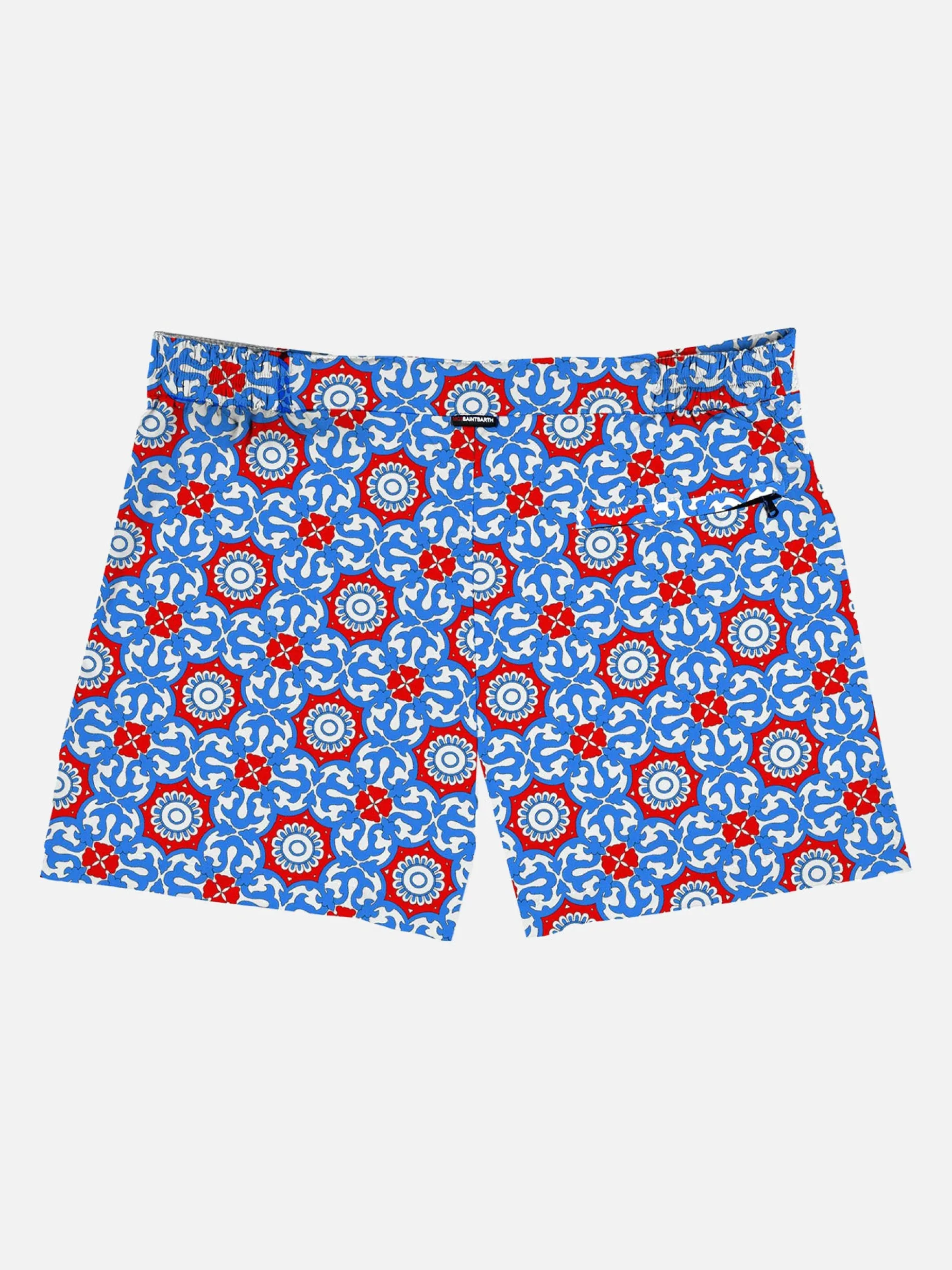 Costume da bagno da uomo con stampa maiolica