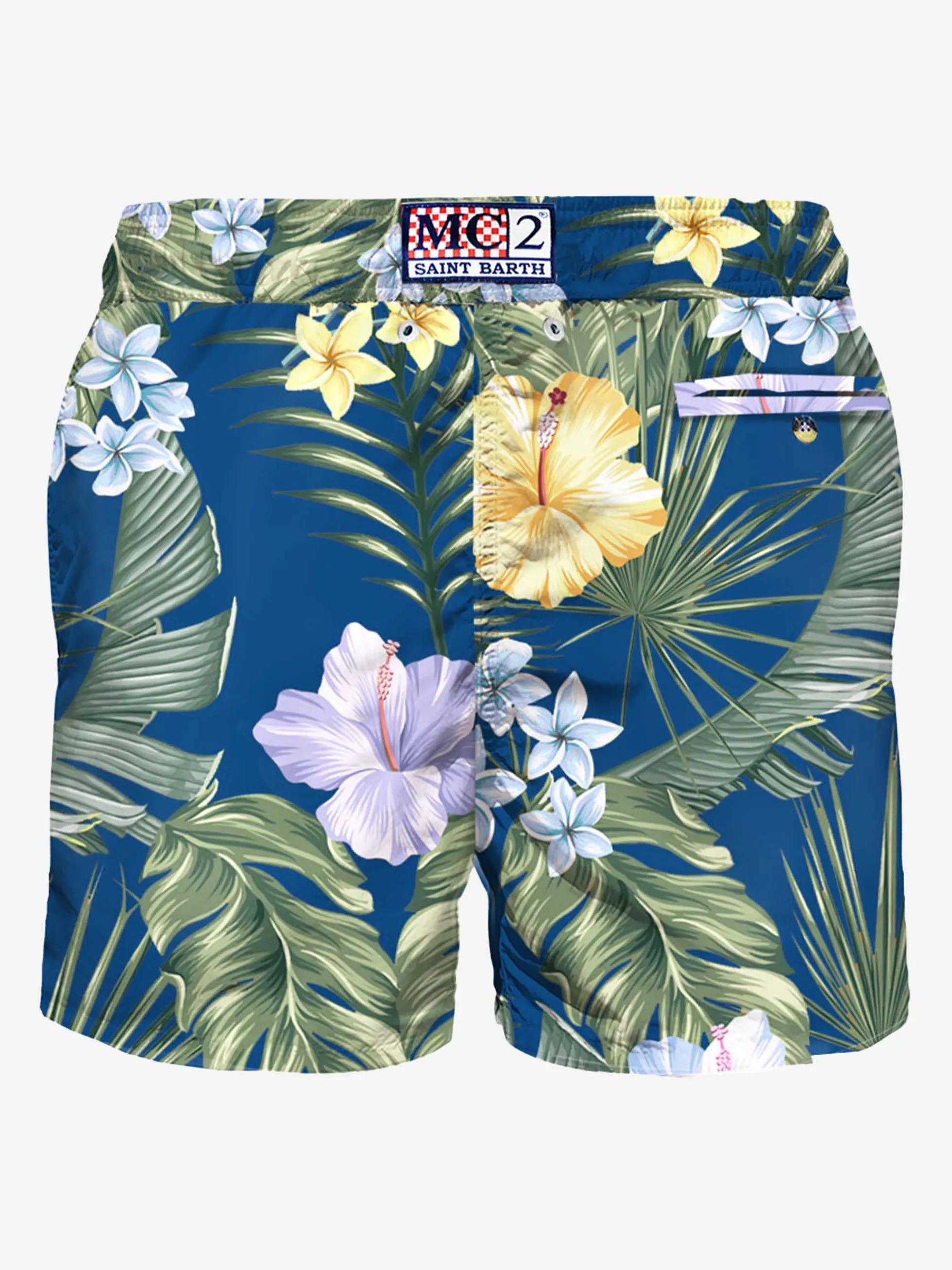 Costume da bagno da uomo in tessuto leggero stampa tropicale