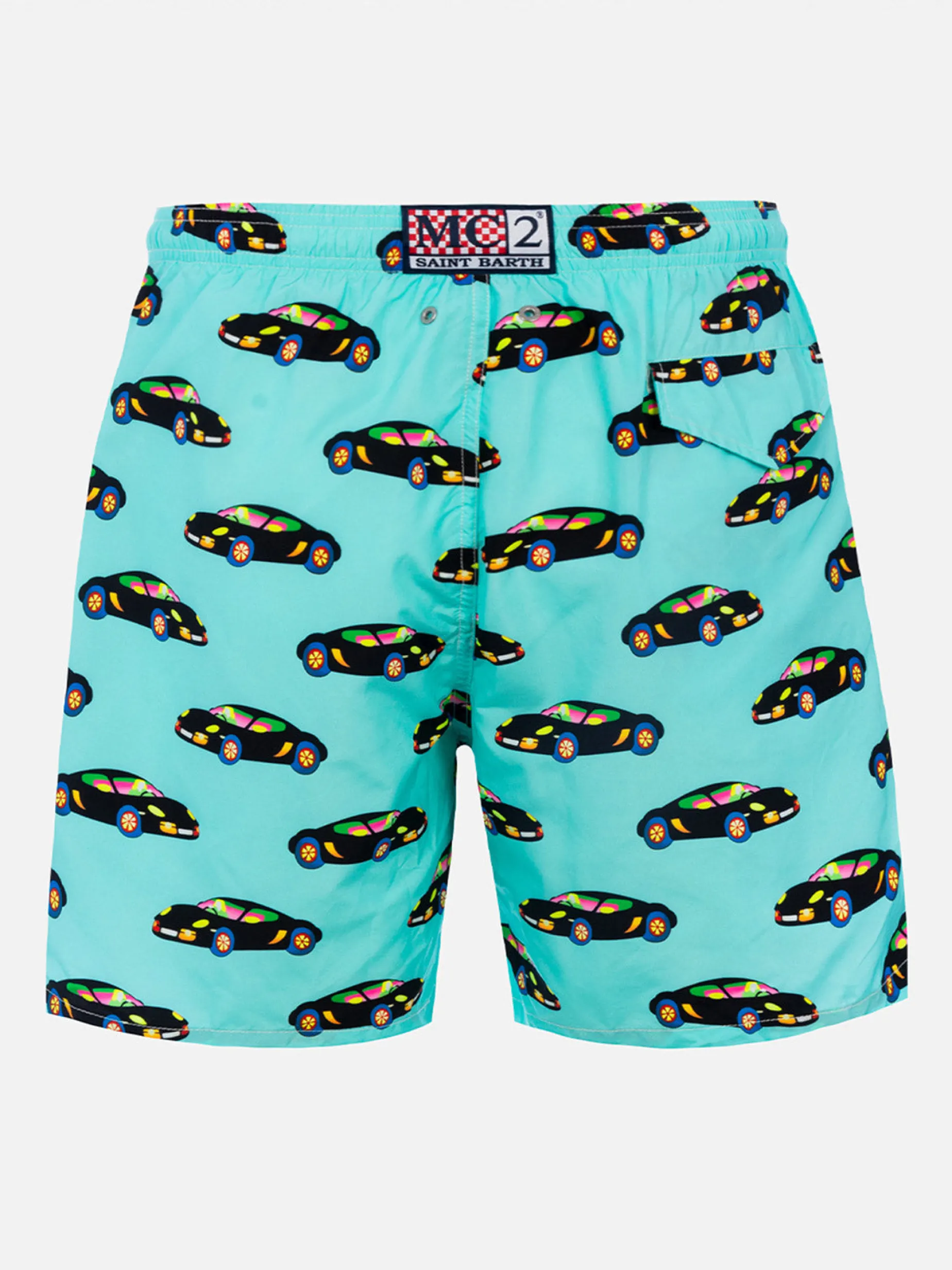 Costume da bagno da uomo in tessuto leggero Illuminazione con stampa automobile Lodola | MARCO LODOLA SPECIAL EDITION