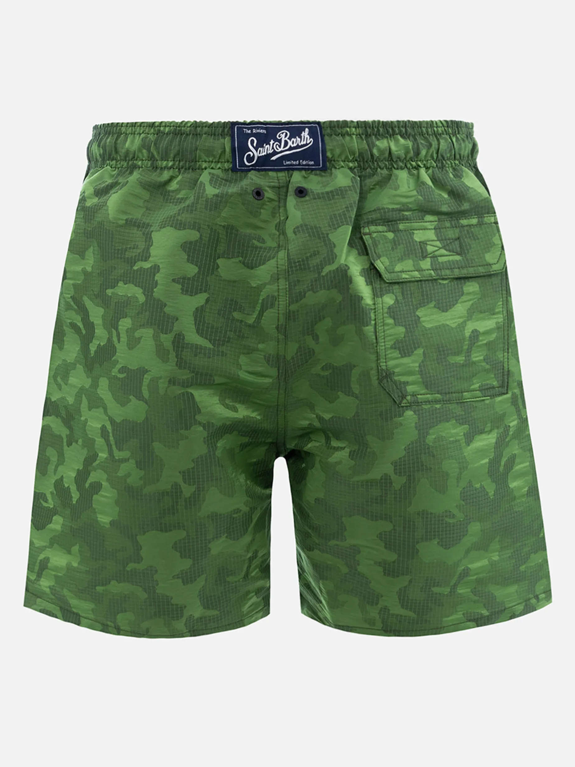 Costume da bagno da uomo in tessuto ripstop Harbour The Riviera con stampa jacquard camo