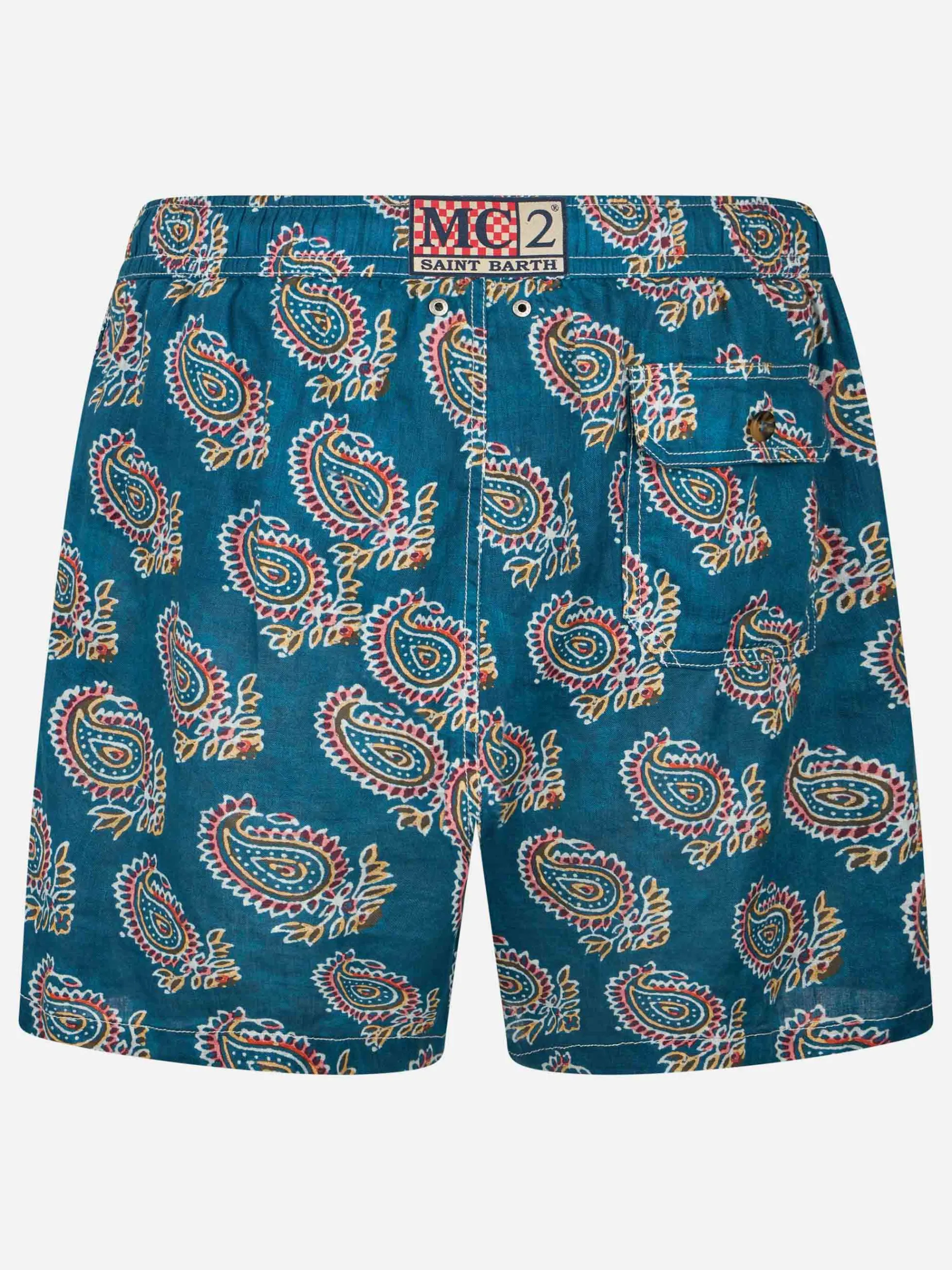 Costume da bagno da uomo media lunghezza Gustavia in lino