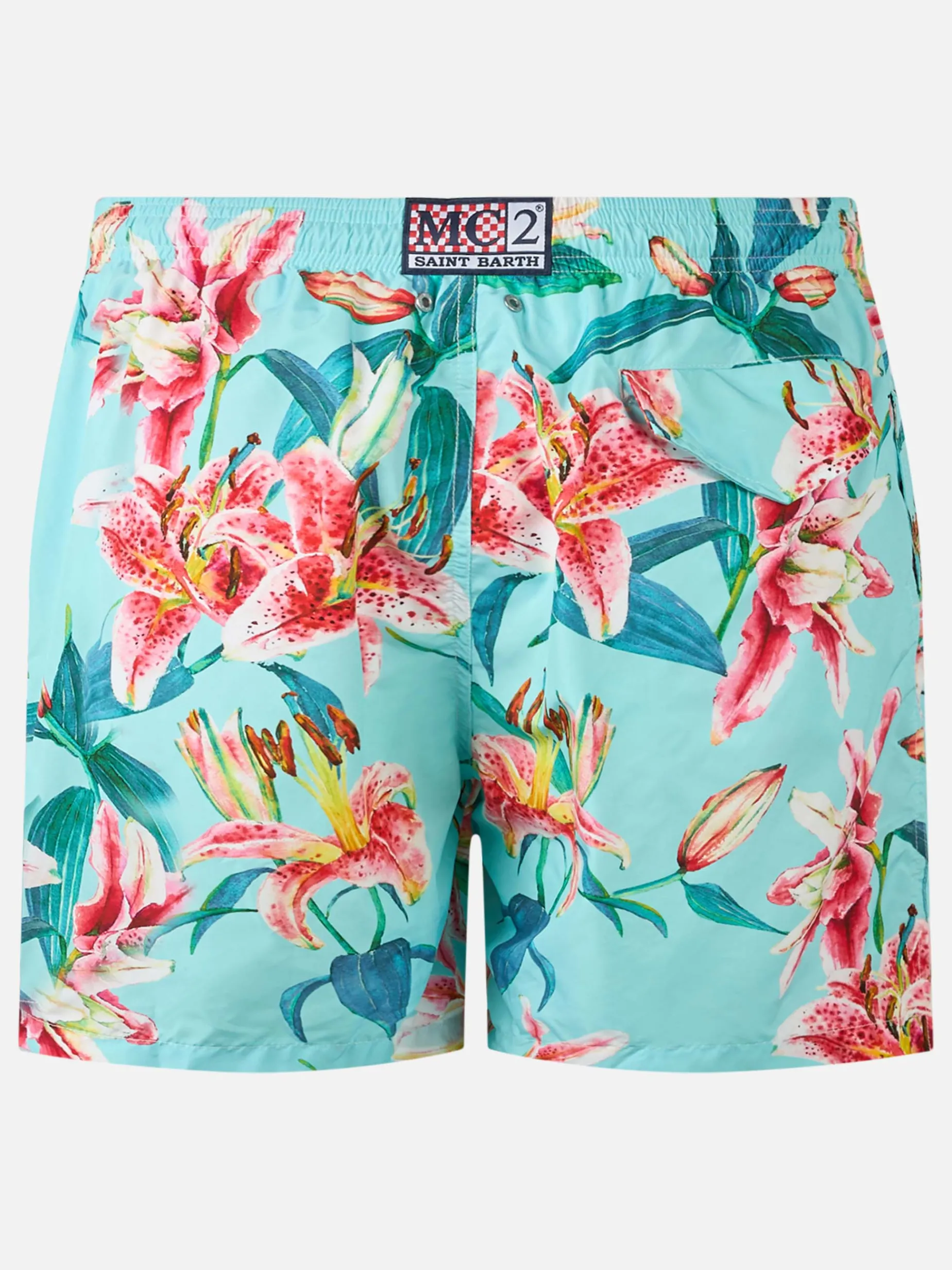 Costume da bagno da uomo in tessuto leggero Lighting con stampa di fiori tropicali