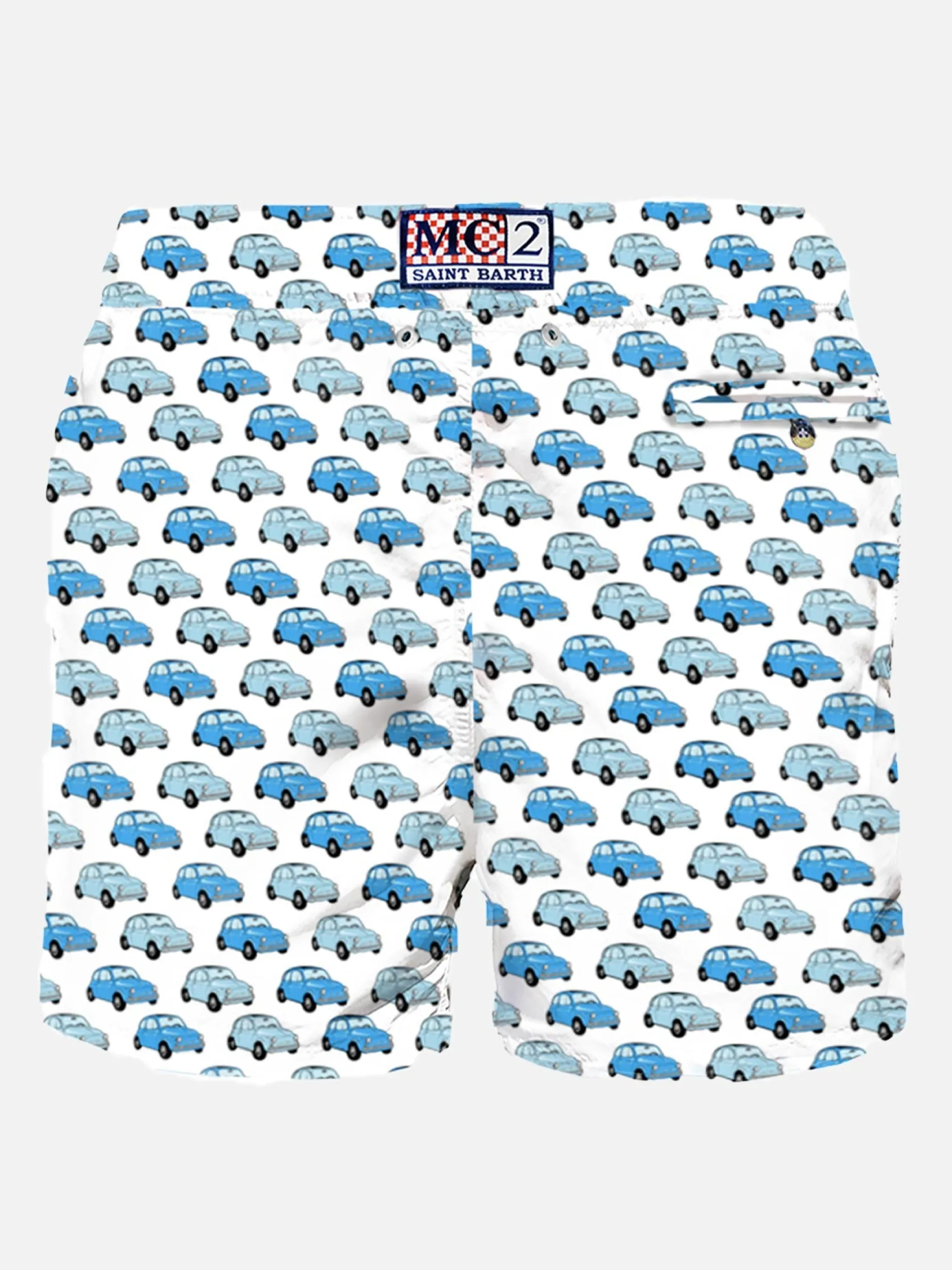 Costume da bagno da uomo in tessuto leggero con stampa auto Fiat 500 | FIAT© 500 Edizione Speciale