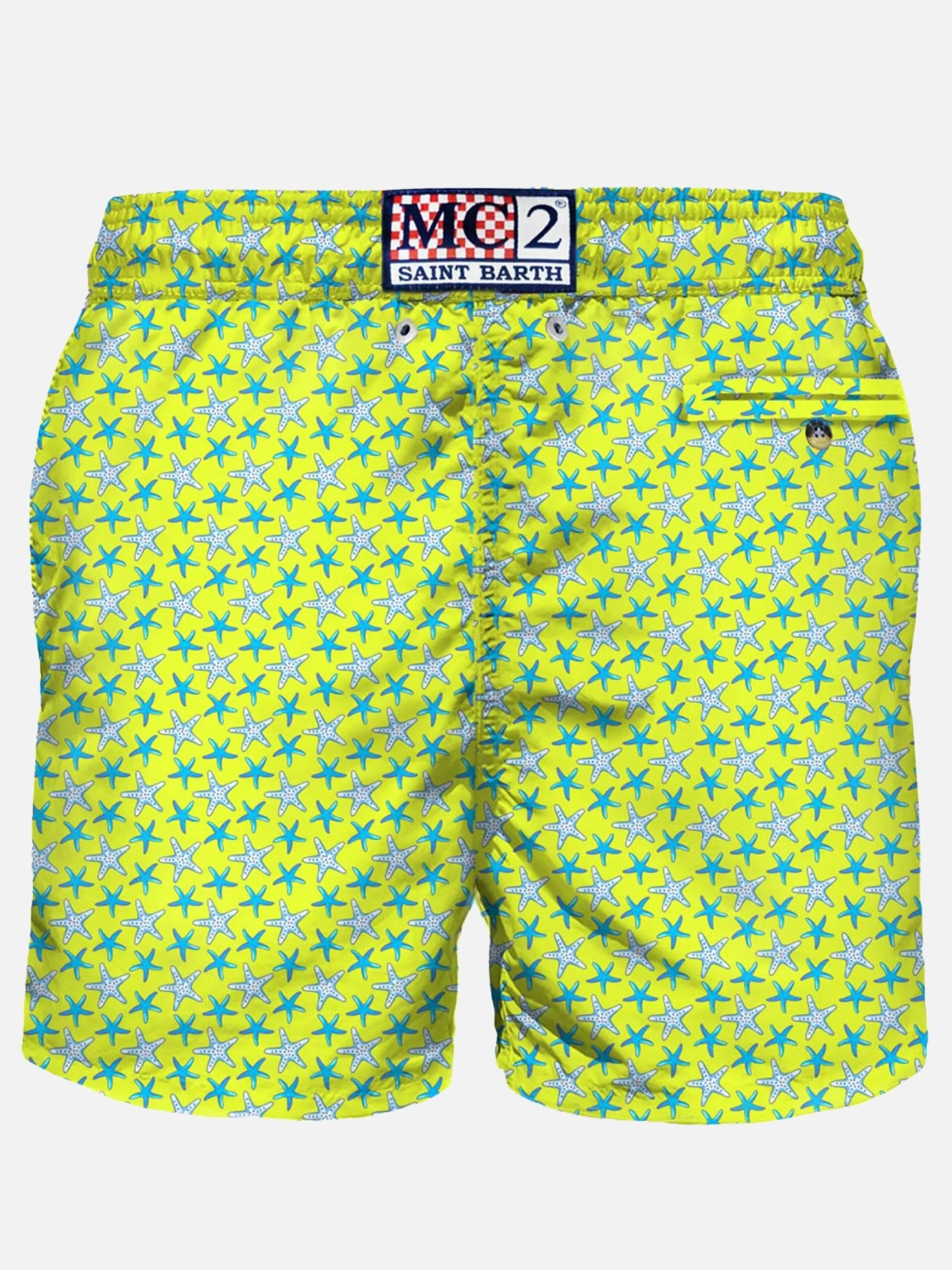 Costume da bagno da uomo in tessuto leggero stampa stelle marine