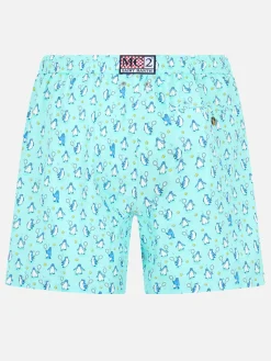 Costume da bagno da uomo in tessuto leggero Lighting Micro Fantasy con stampa pinguini