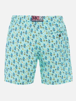 Costume da bagno da uomo in tessuto leggero Lighting Micro Fantasy con stampa gin tonic