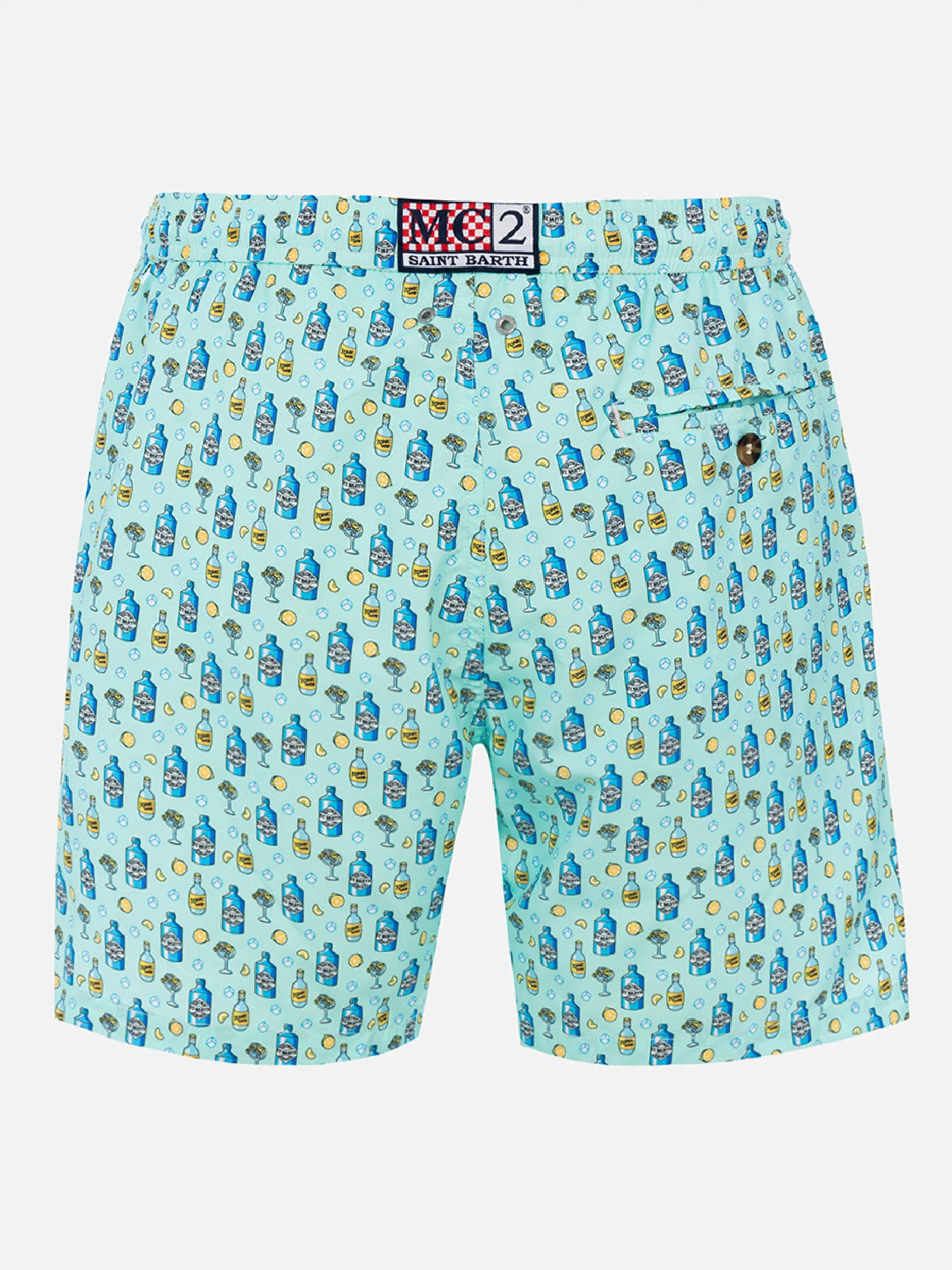 Costume da bagno da uomo in tessuto leggero Lighting Micro Fantasy con stampa gin tonic