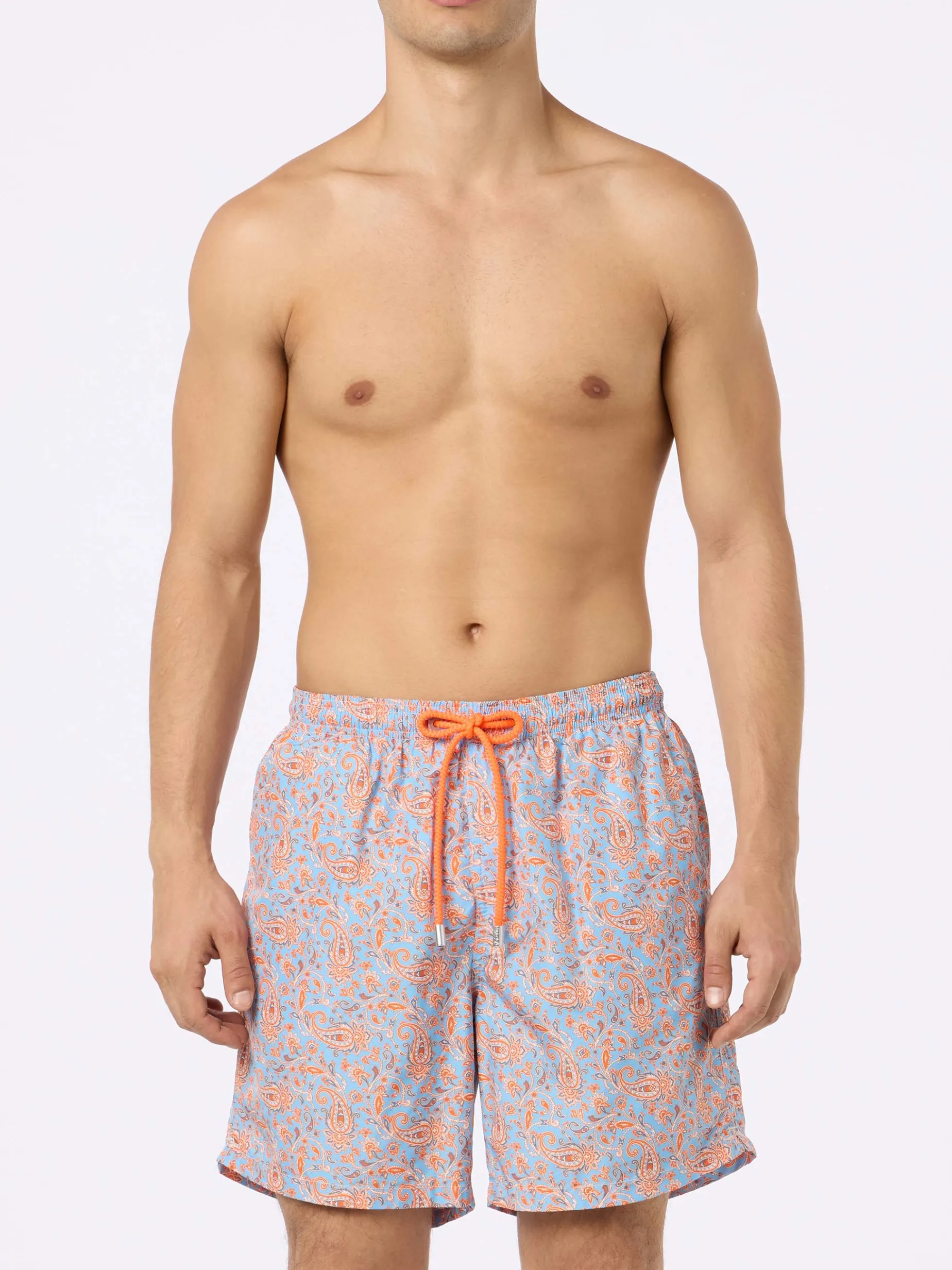 Costume da bagno da uomo in tessuto leggero Lighting con stampa paisley