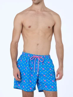 Costume da bagno da uomo in tessuto leggero Lighting Micro Fantasy con stampa padel