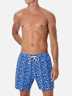 Costume da bagno da uomo Comfort Light con stampa pesci