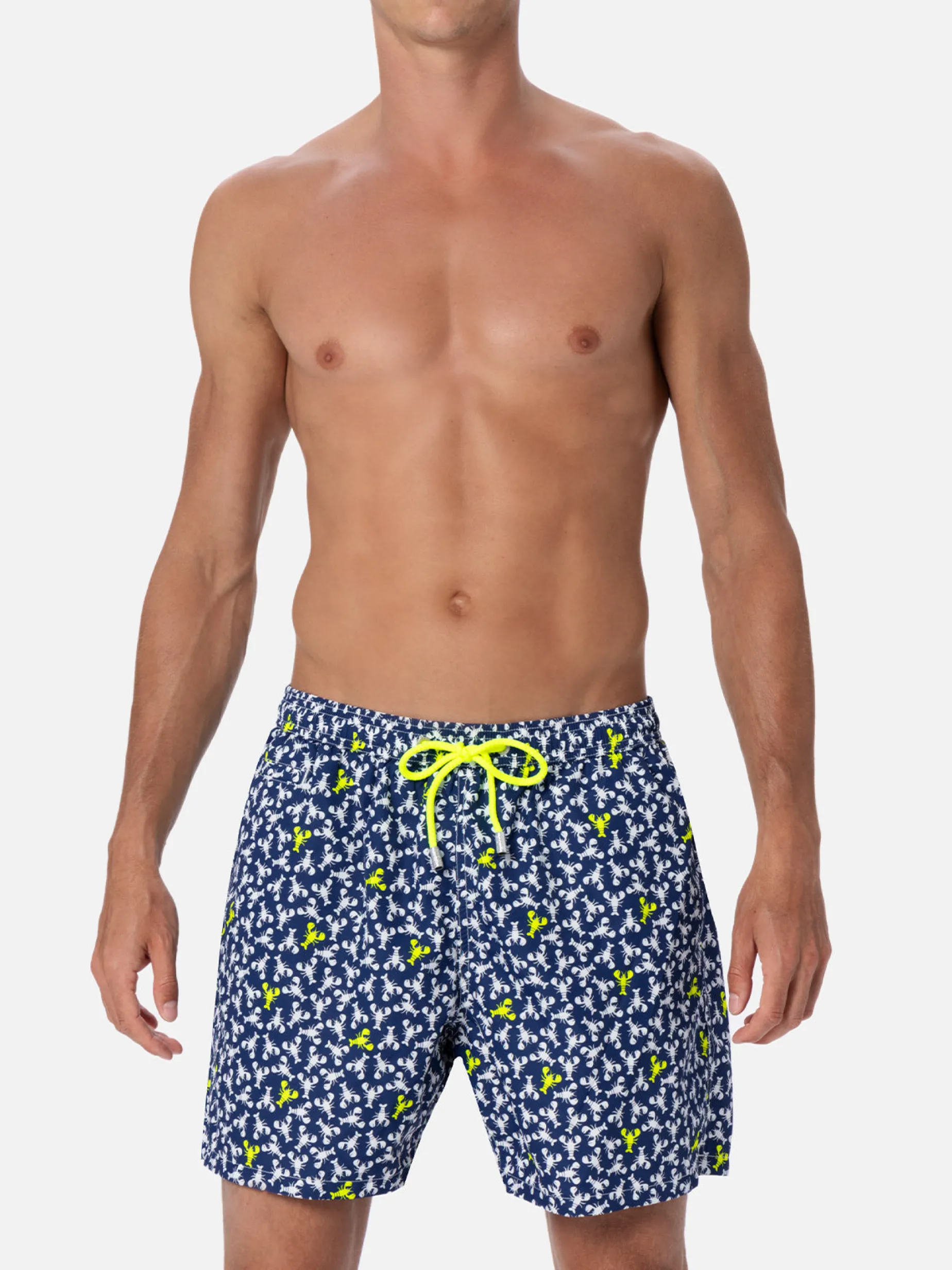 Costume da bagno da uomo in tessuto leggero Lighting Micro Fantasy con stampa aragosta