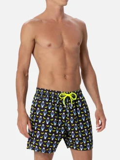 Costume da bagno da uomo in tessuto leggero Lighting Micro Fantasy con stampa orologi