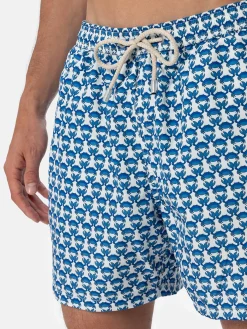 Costume da bagno da uomo in tessuto leggero Lighting Micro Fantasy con stampa granchio