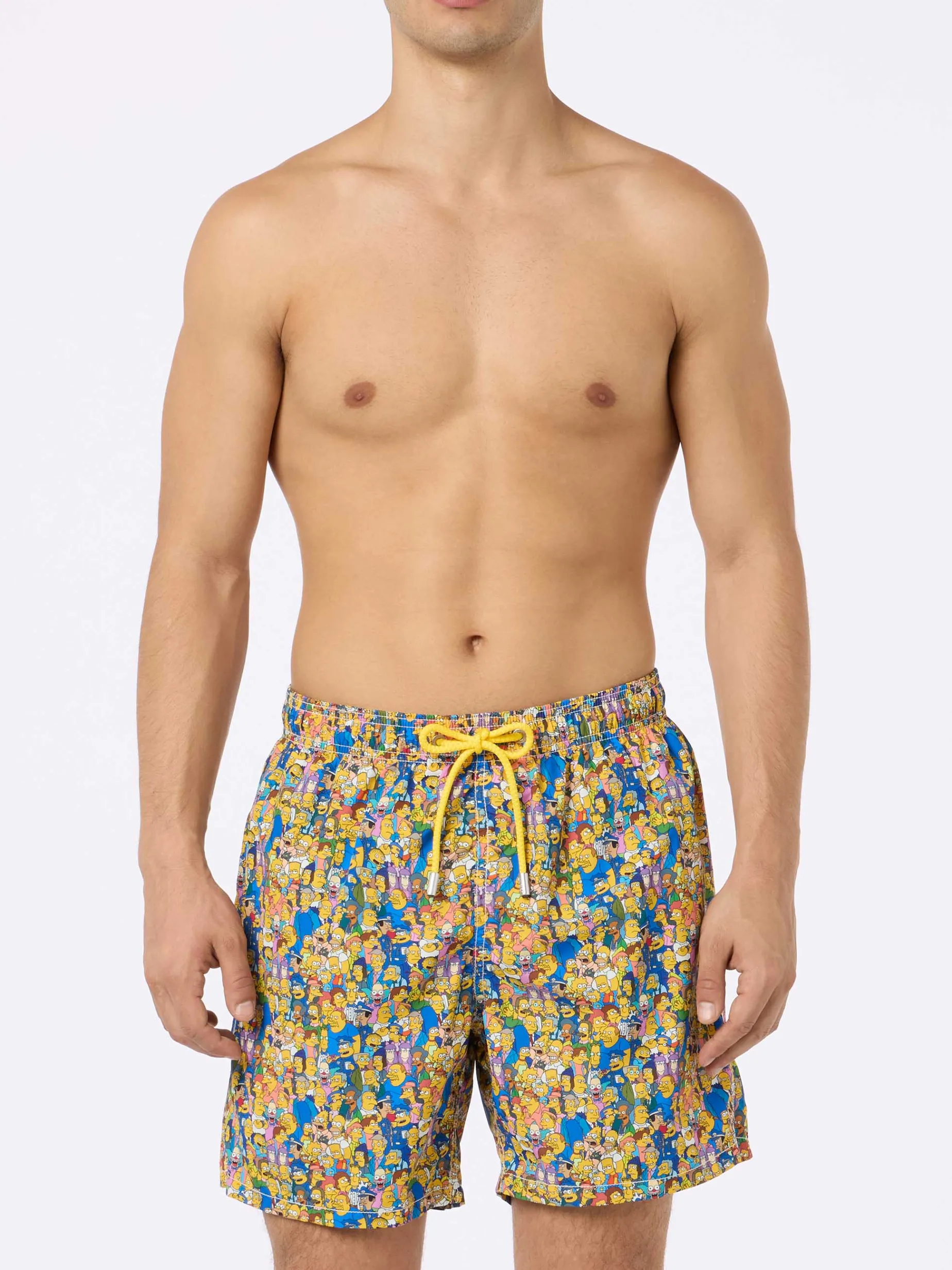 Costume da bagno da uomo in tessuto leggero Lighting Micro Fantasy con stampa della famiglia The Simpsons | EDIZIONE SPECIALE I SIMPSON