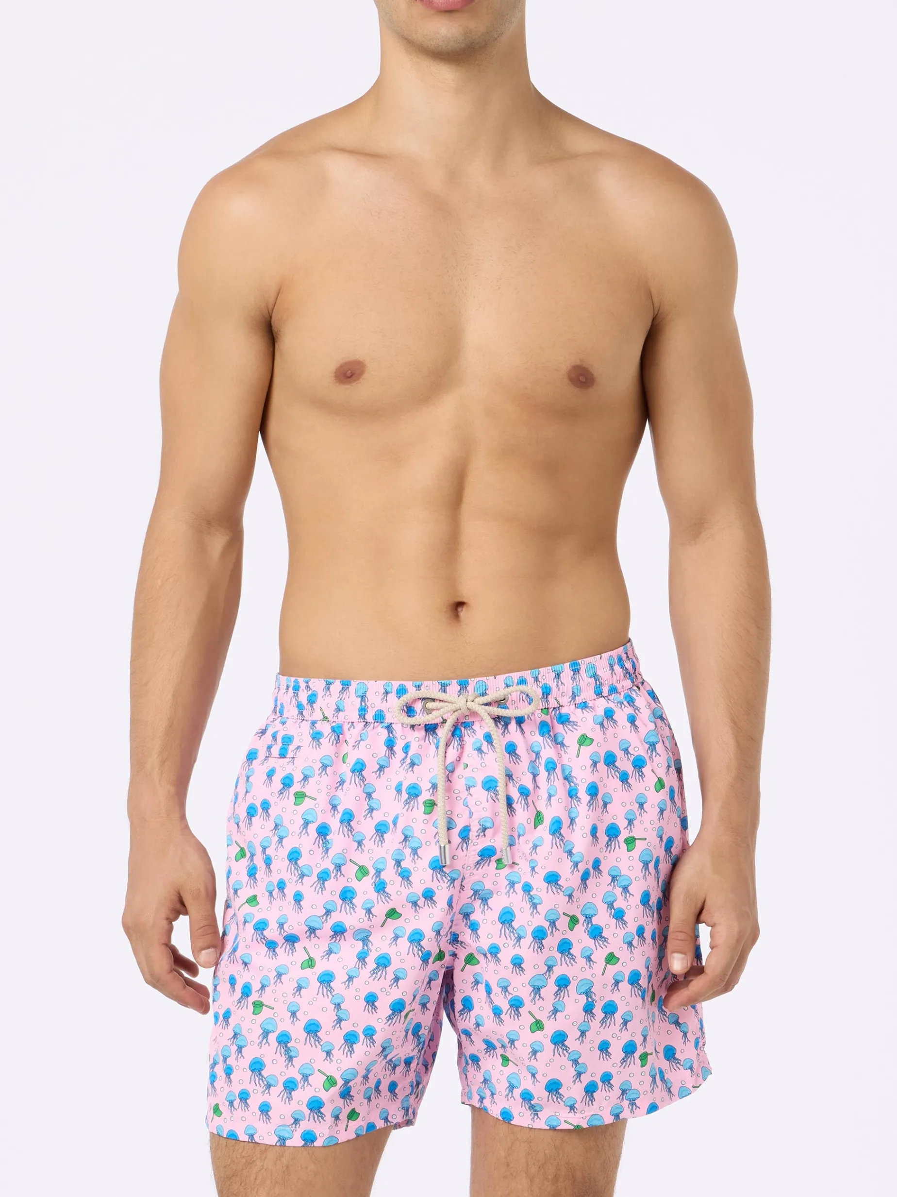 Costume da bagno da uomo in tessuto leggero Lighting Micro Fantasy con stampa meduse