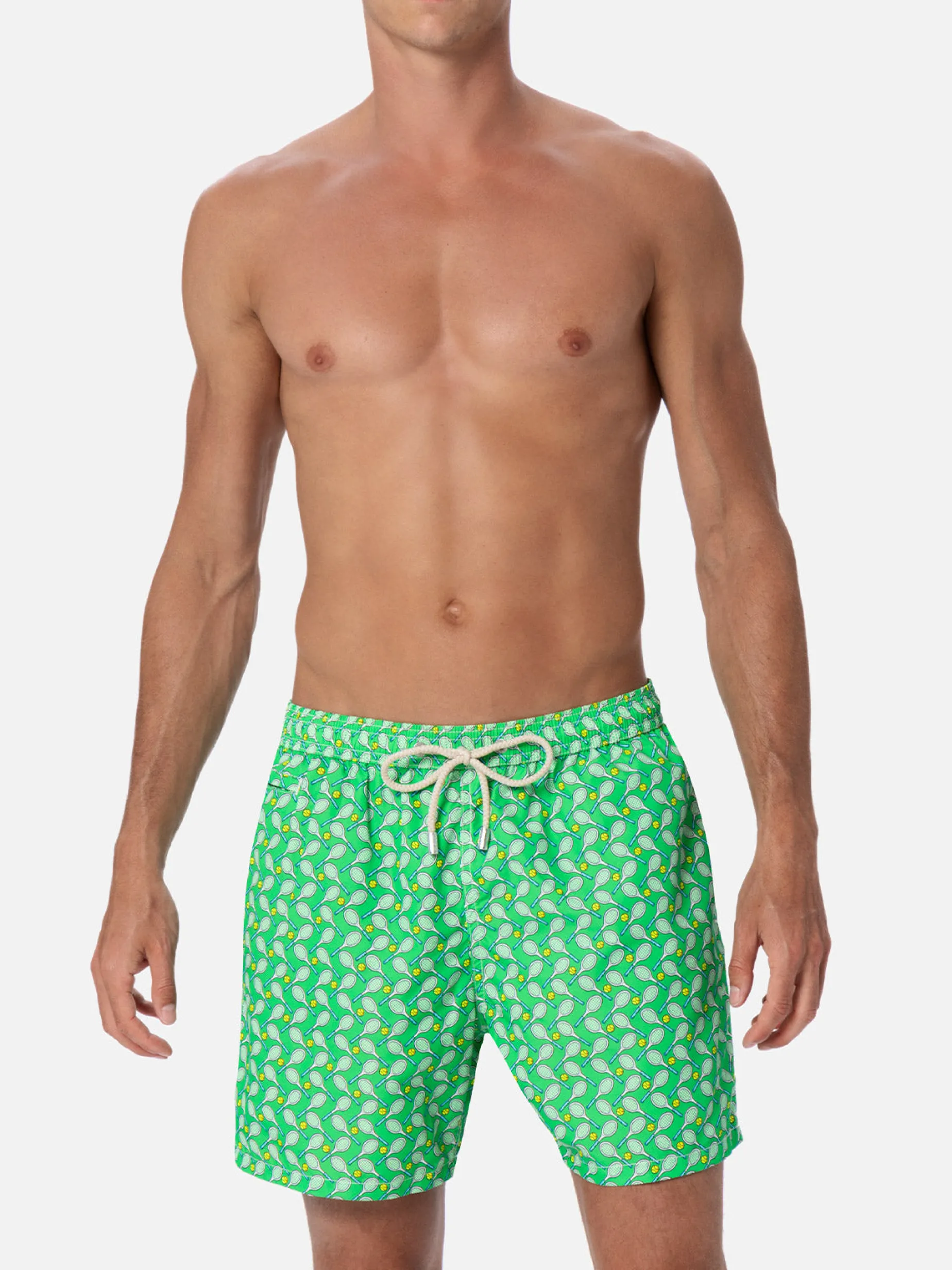 Costume da bagno da uomo in tessuto leggero Lighting Micro Fantasy con stampa tennis