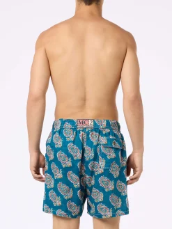 Costume da bagno da uomo media lunghezza Gustavia in lino