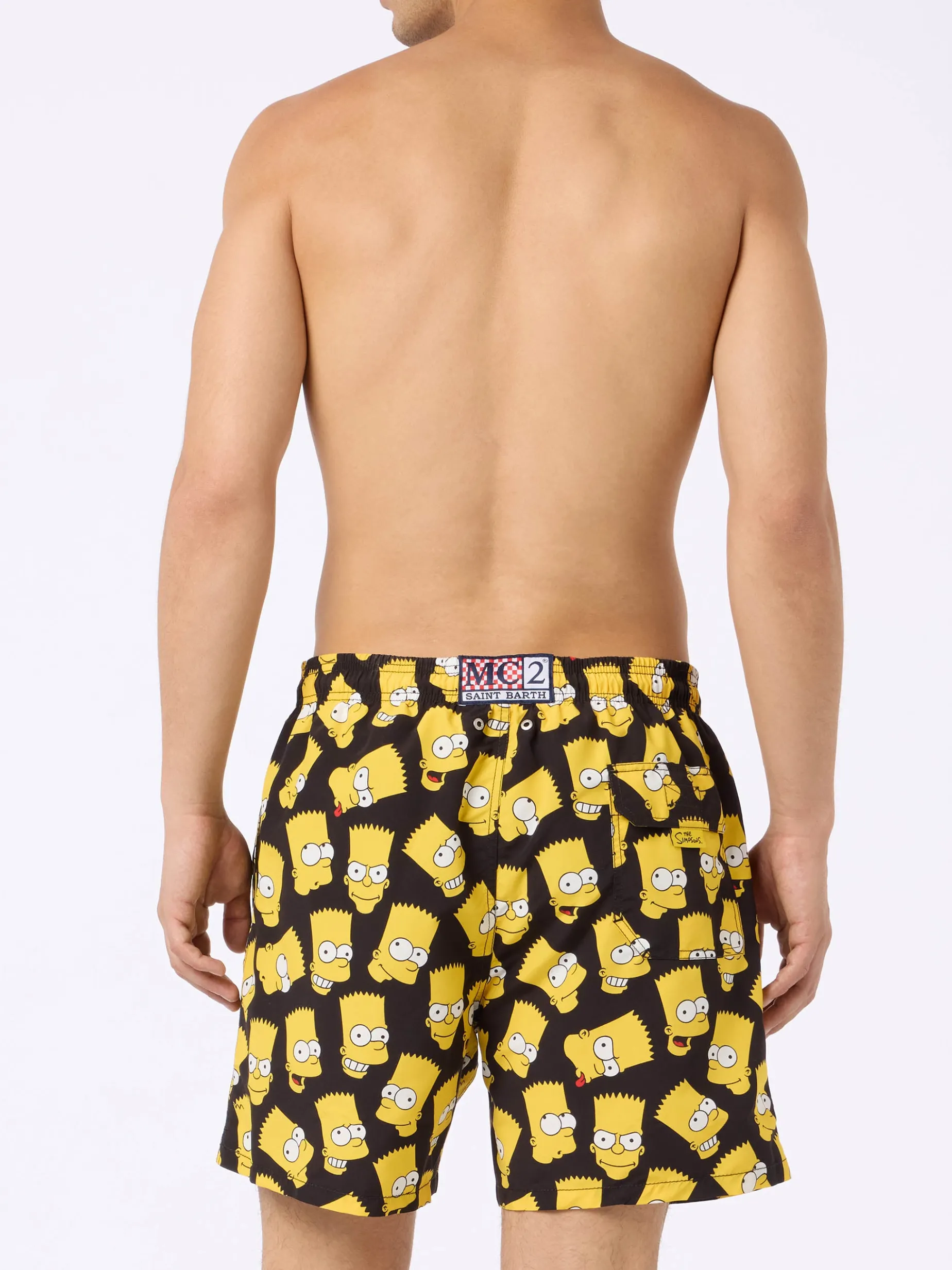 Costume da bagno da uomo Gustavia lunghezza media con stampa Bart Simpson | EDIZIONE SPECIALE I SIMPSON