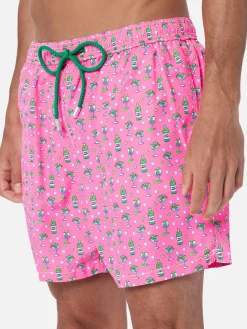 Costume da bagno da uomo in tessuto leggero Lighting Micro Fantasy con stampa ghiaccio e cocktail