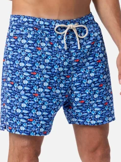 Costume da bagno da uomo Comfort Light con stampa pesci