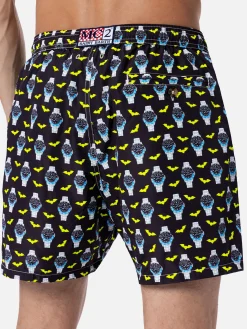 Costume da bagno da uomo in tessuto leggero Lighting Micro Fantasy con stampa orologi