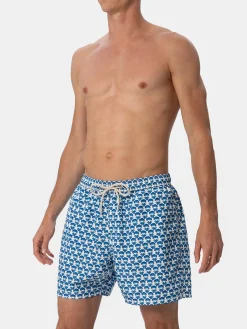 Costume da bagno da uomo in tessuto leggero Lighting Micro Fantasy con stampa granchio