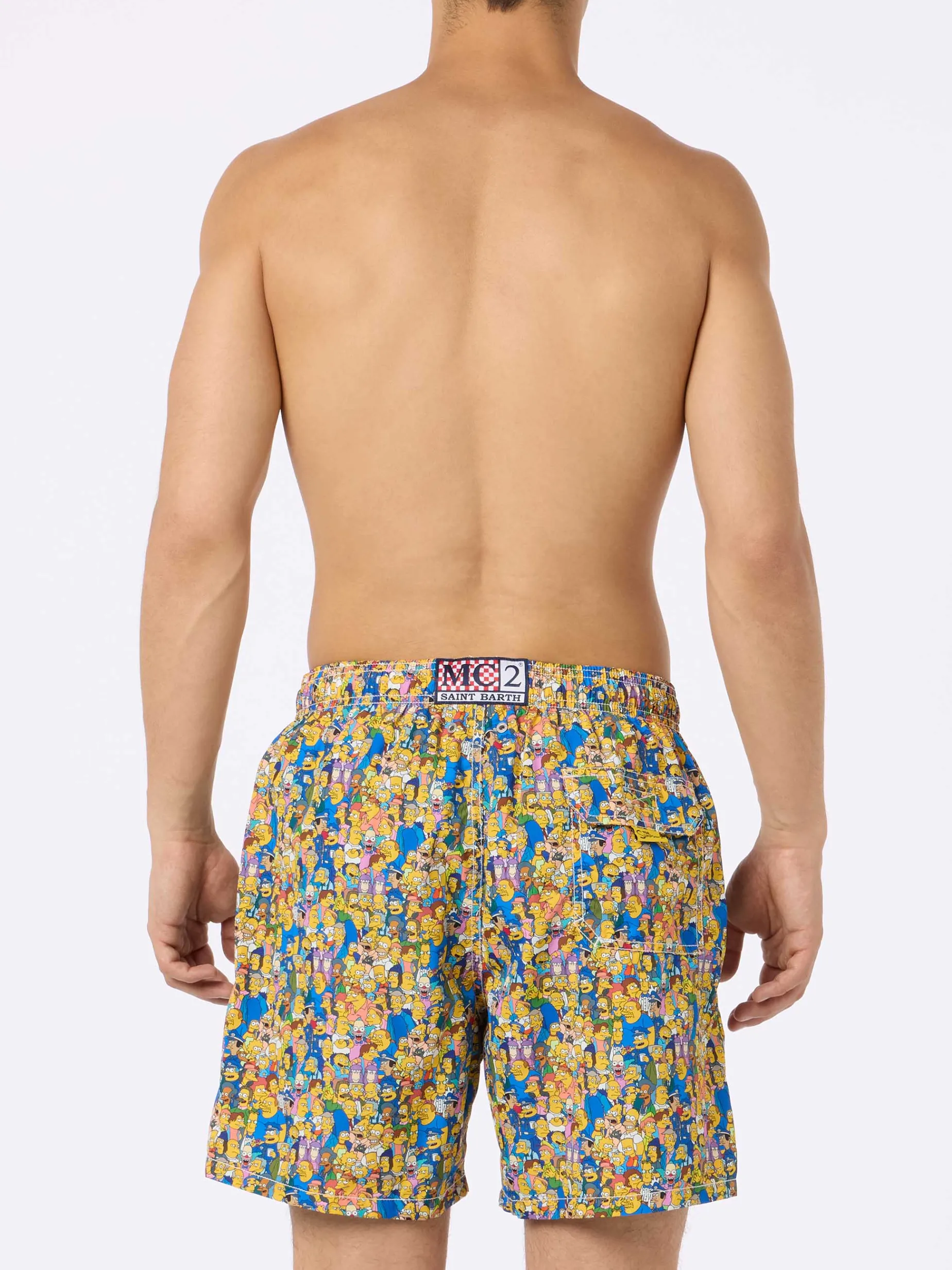 Costume da bagno da uomo in tessuto leggero Lighting Micro Fantasy con stampa della famiglia The Simpsons | EDIZIONE SPECIALE I SIMPSON