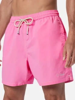 Costume da bagno da uomo di media lunghezza rosa Patmos