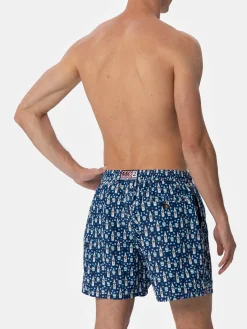 Costume da bagno da uomo in tessuto leggero Lighting Micro Fantasia con stampa Sambuca Molinari | EDIZIONE SPECIALE SAMBUCA MOLINARI