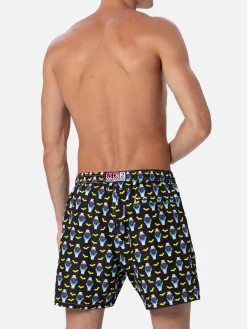 Costume da bagno da uomo in tessuto leggero Lighting Micro Fantasy con stampa orologi