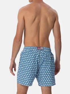 Costume da bagno da uomo in tessuto leggero Lighting Micro Fantasy con stampa granchio