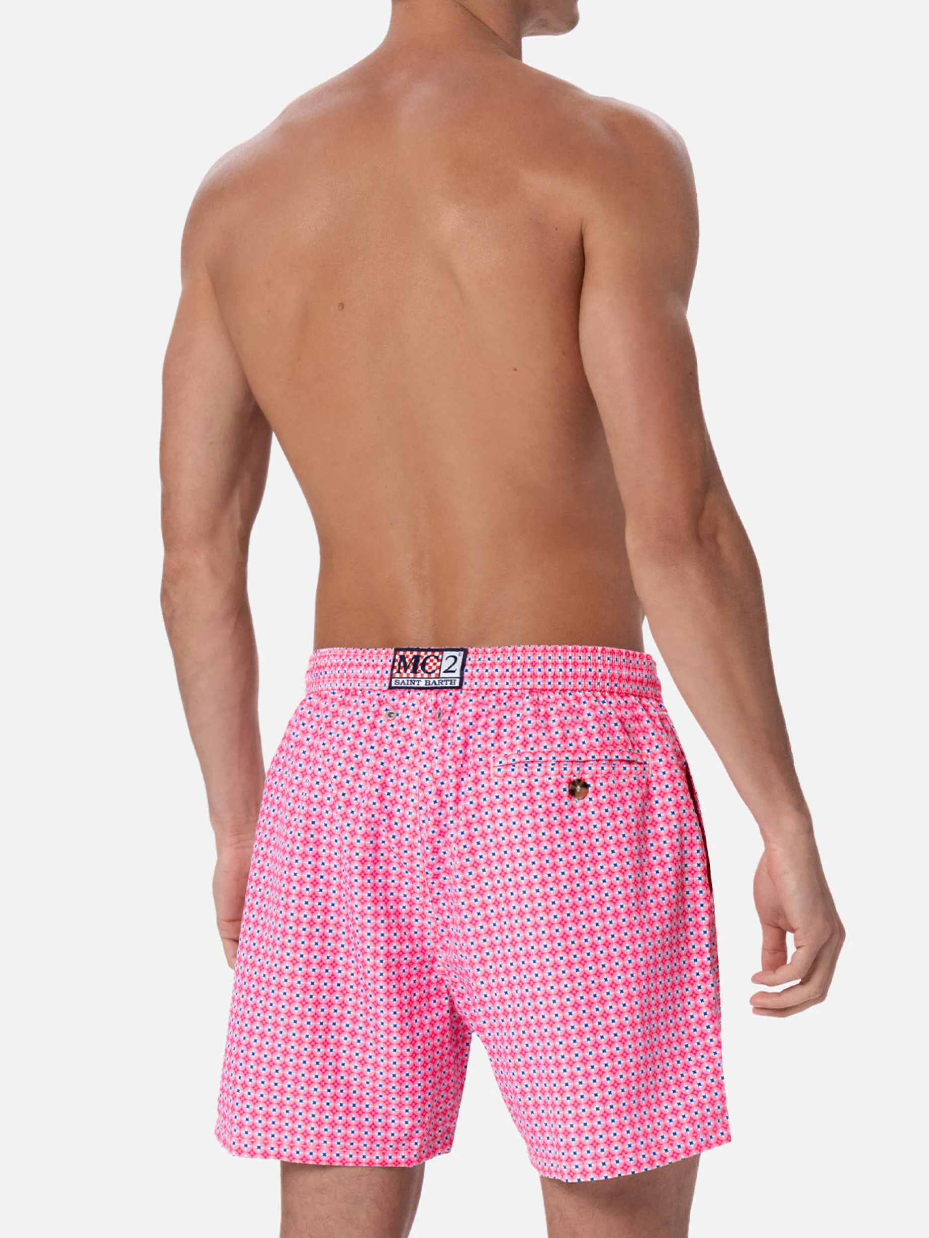 Costume da bagno da uomo in tessuto leggero Lighting Micro Fantasy con stampa cravatte