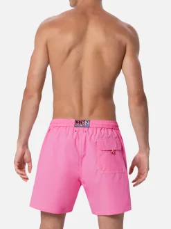 Costume da bagno da uomo di media lunghezza rosa Patmos