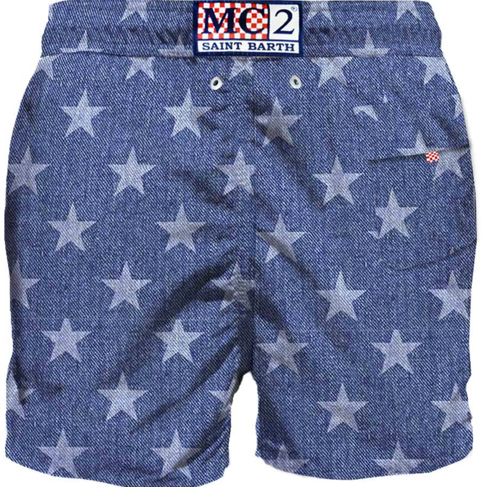 Costume da bagno di media lunghezza con stelle blu