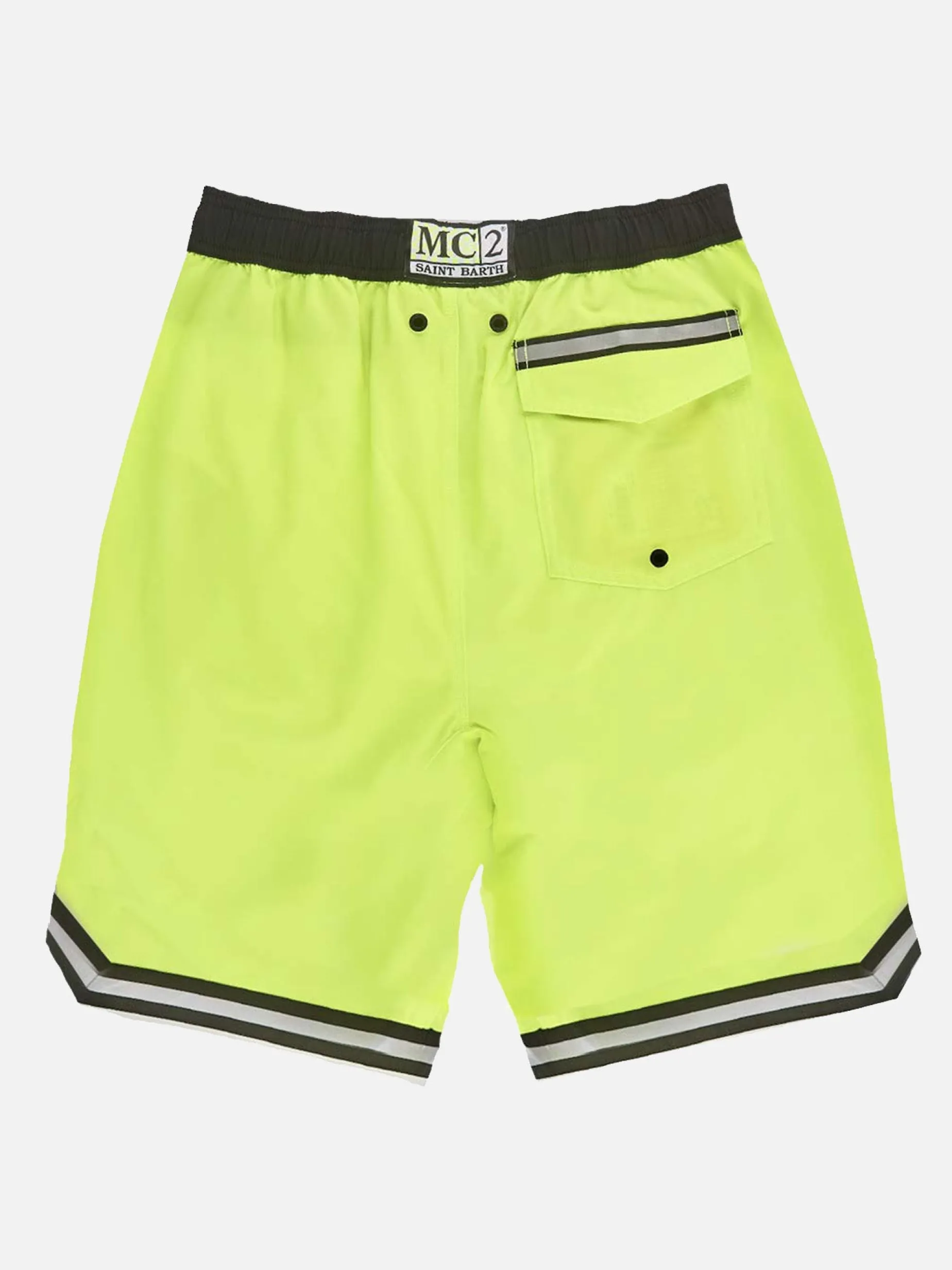 Costume da bagno giallo fluo stile surf
