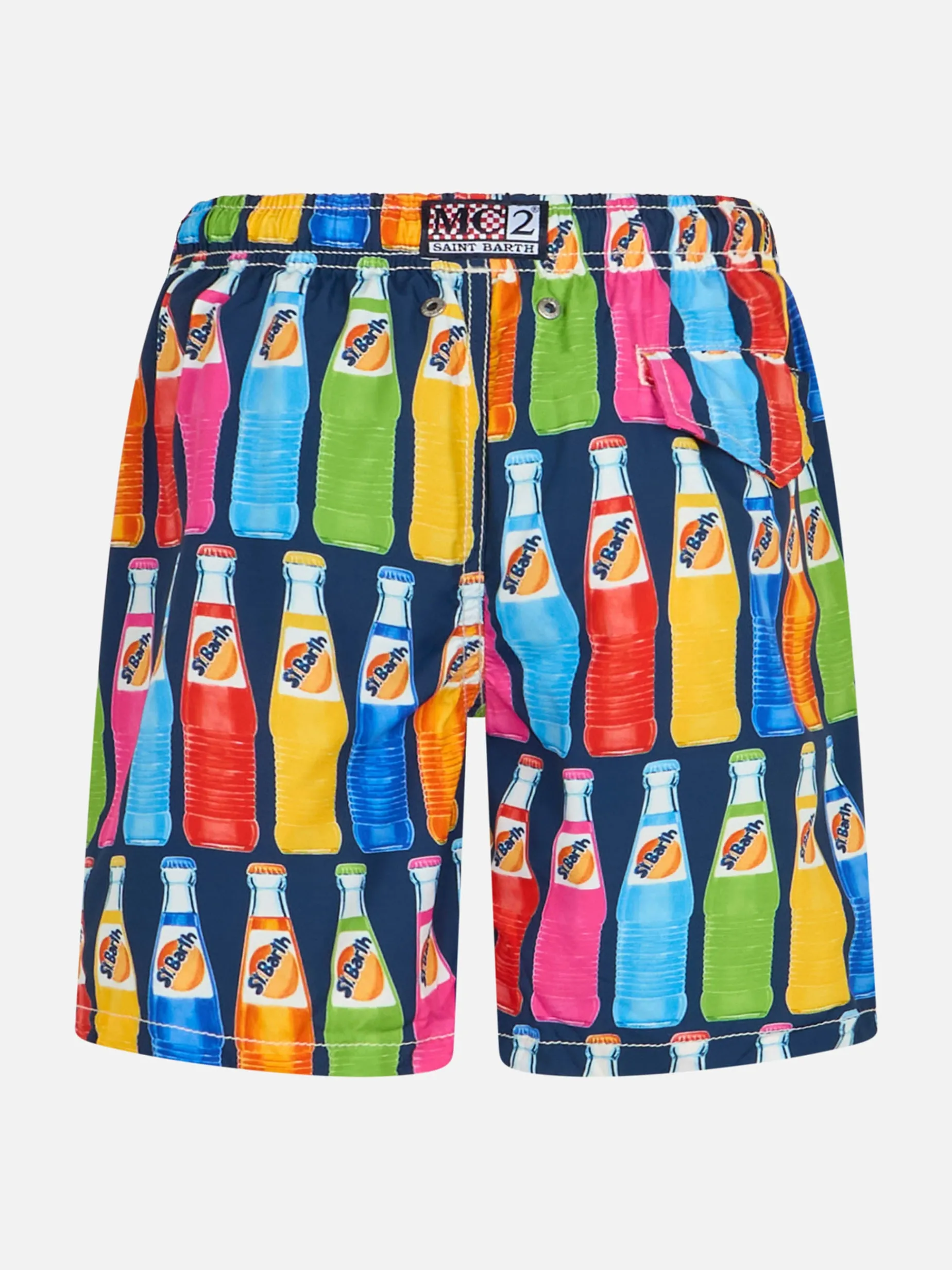 Costume da bagno in tessuto leggero da bambino Jean Lighting con stampa pop corn