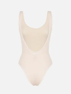 Costume intero da donna beige crinkle Lora